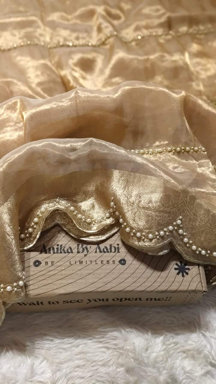 KALKI -BRDAIL EDIT BEIGE SAREE