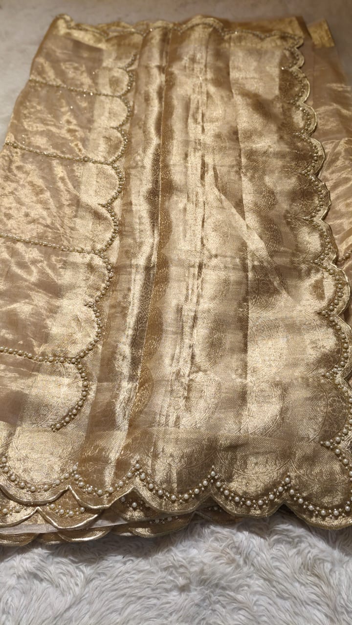 KALKI -BRDAIL EDIT BEIGE SAREE