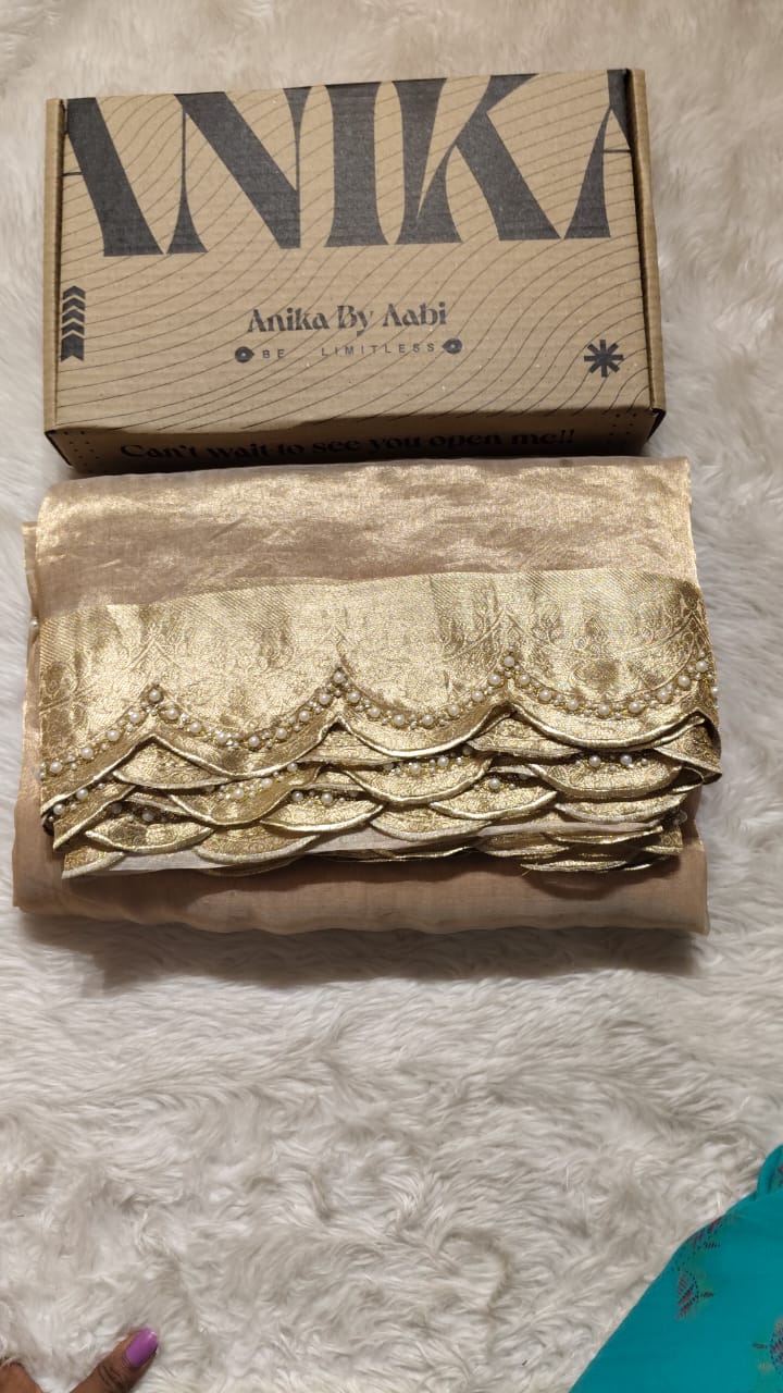 KALKI -BRDAIL EDIT BEIGE SAREE