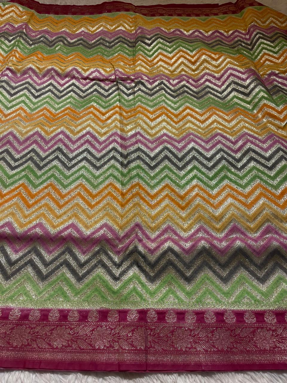 SITA GEORGETTE-MULTI COLOR SAREE