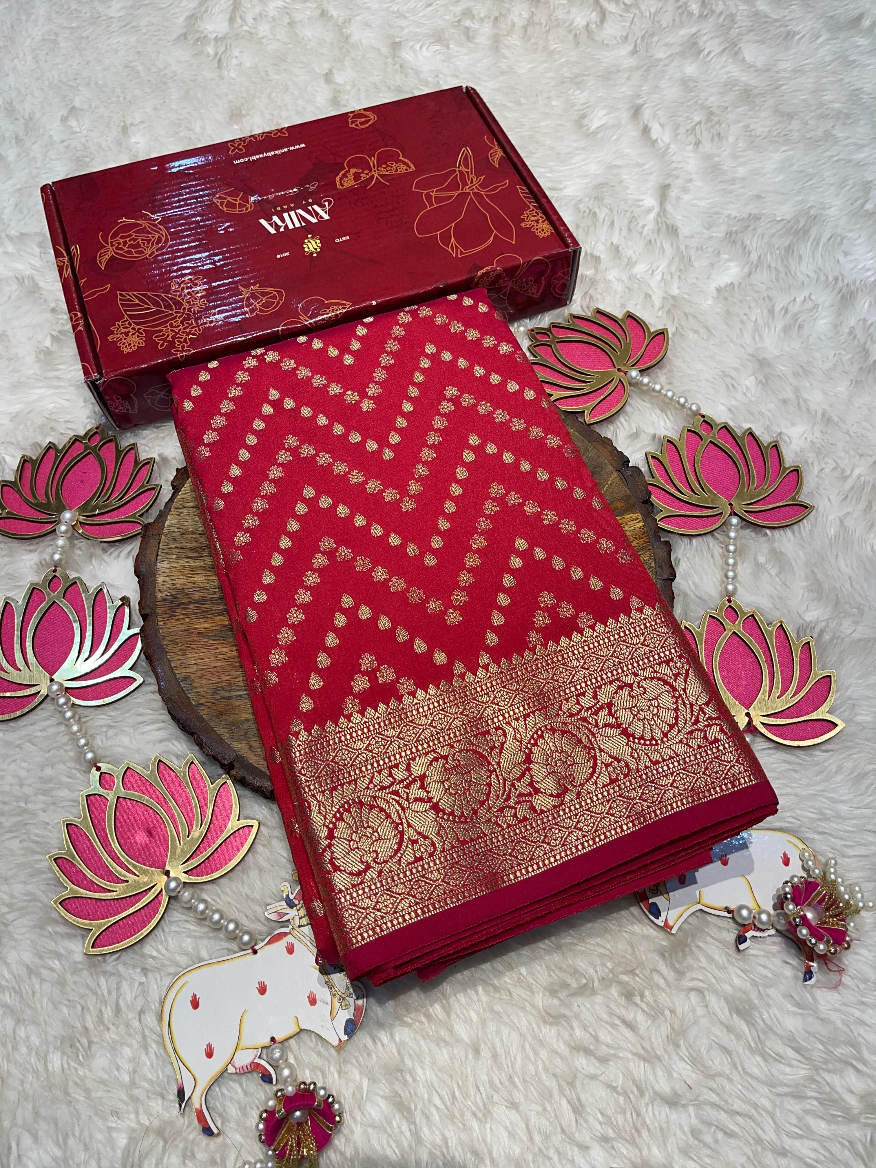ANIKA'S SEMI KATAN SILK SAREE - ASK01