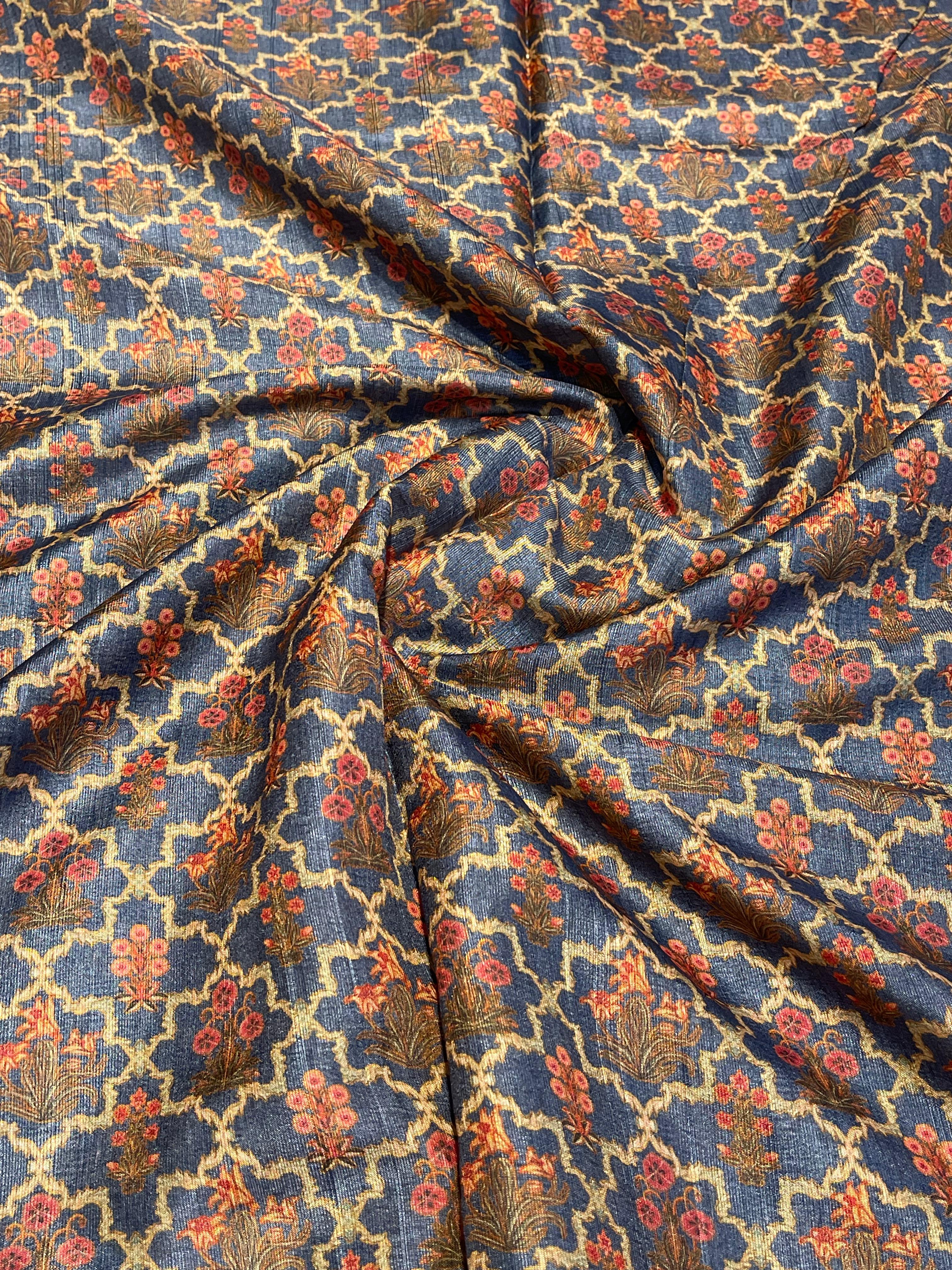 Anika's Semi tussar jute saree with pencil Border - Rathi 05