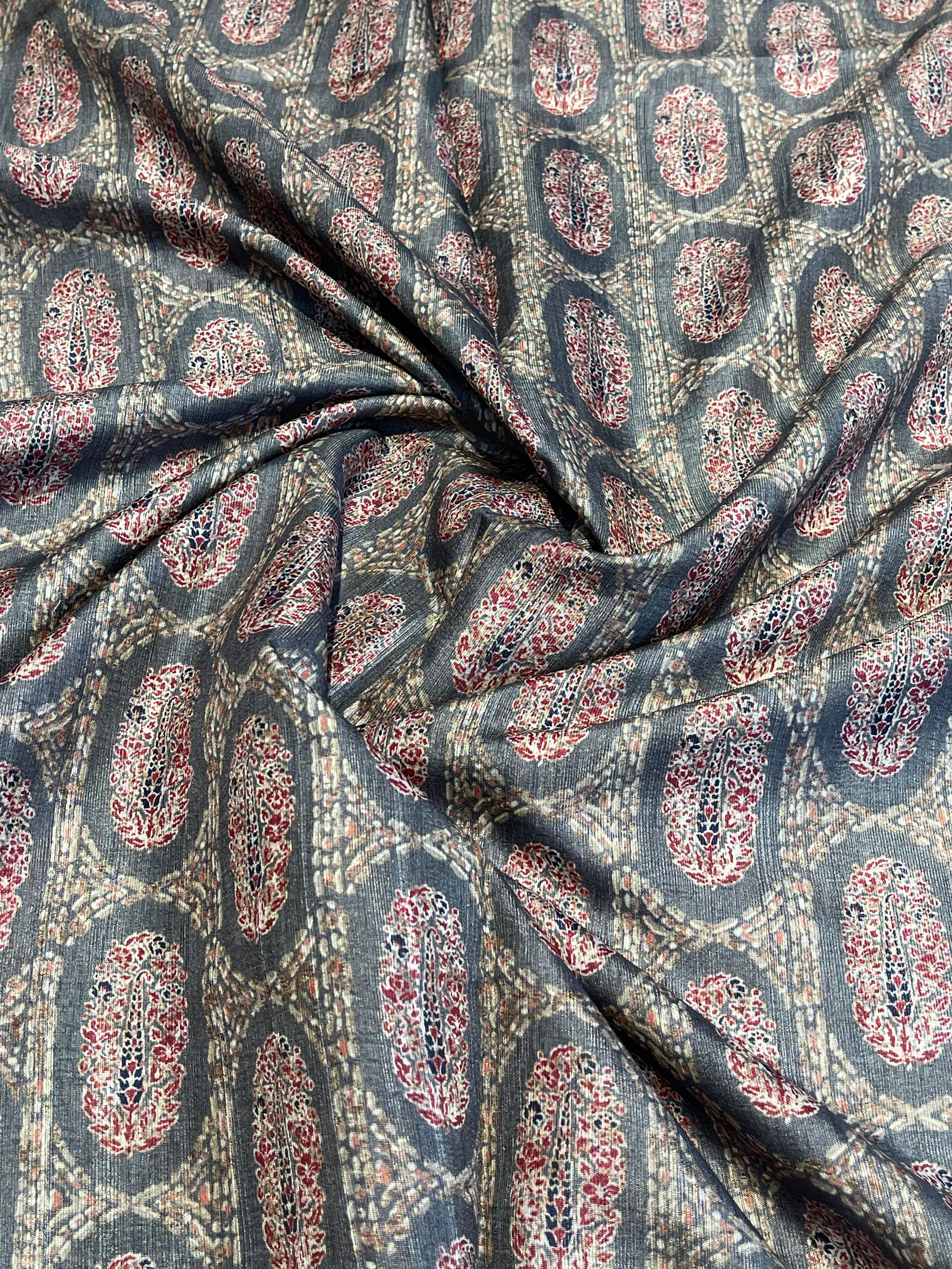 Anika's Semi tussar jute saree with pencil Border - Rathi 03