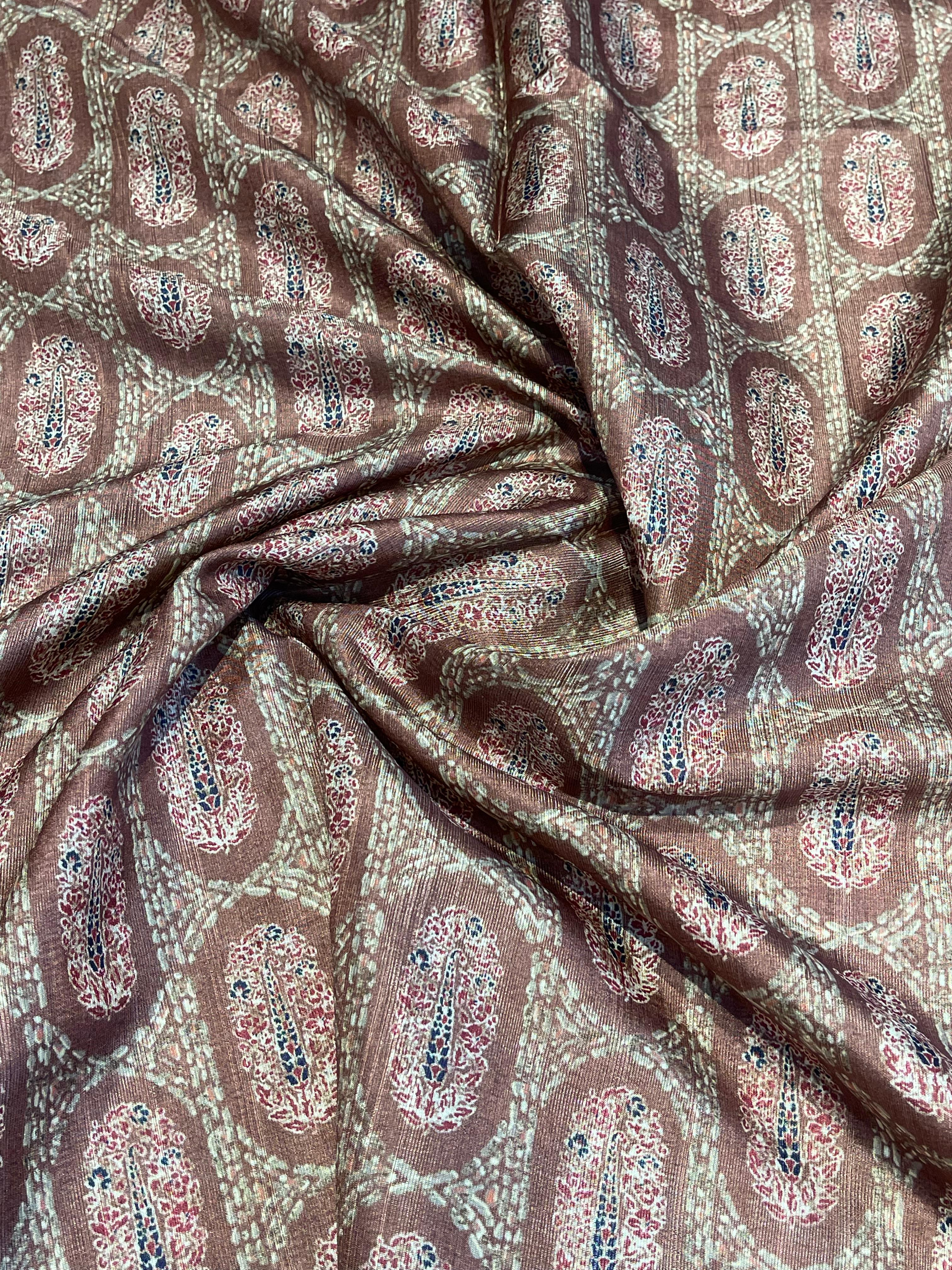 Anika's Semi tussar jute saree with pencil Border - Rathi 01