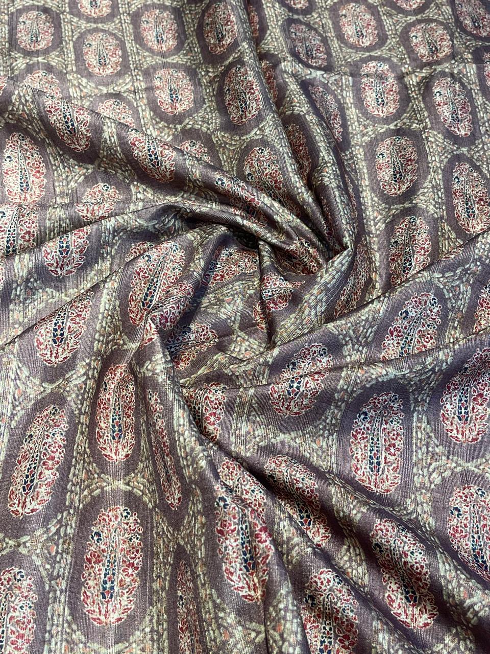 Anika's Semi tussar jute saree with pencil Border - Rathi 02