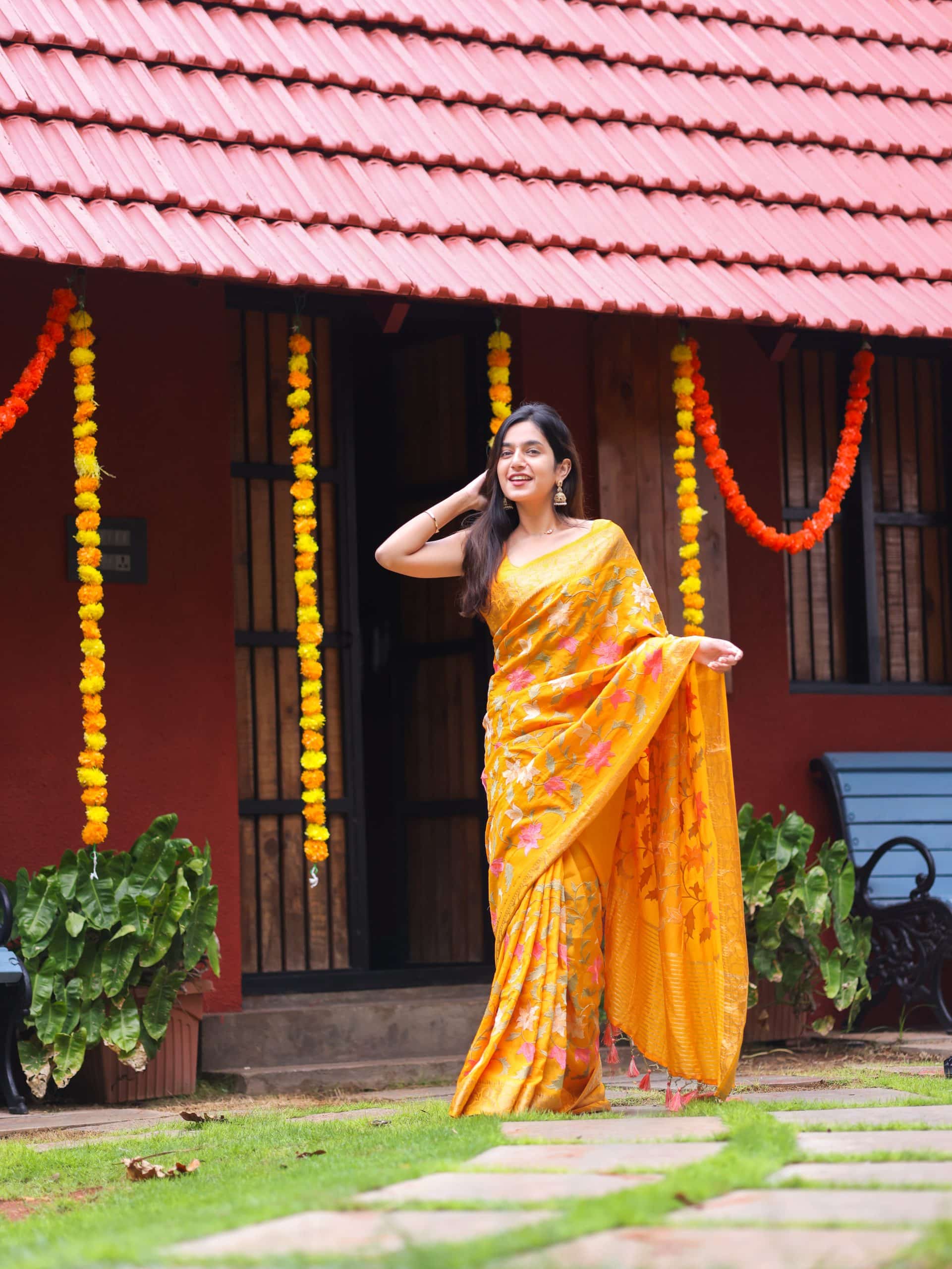 KIRTI-YELLOW SAREE