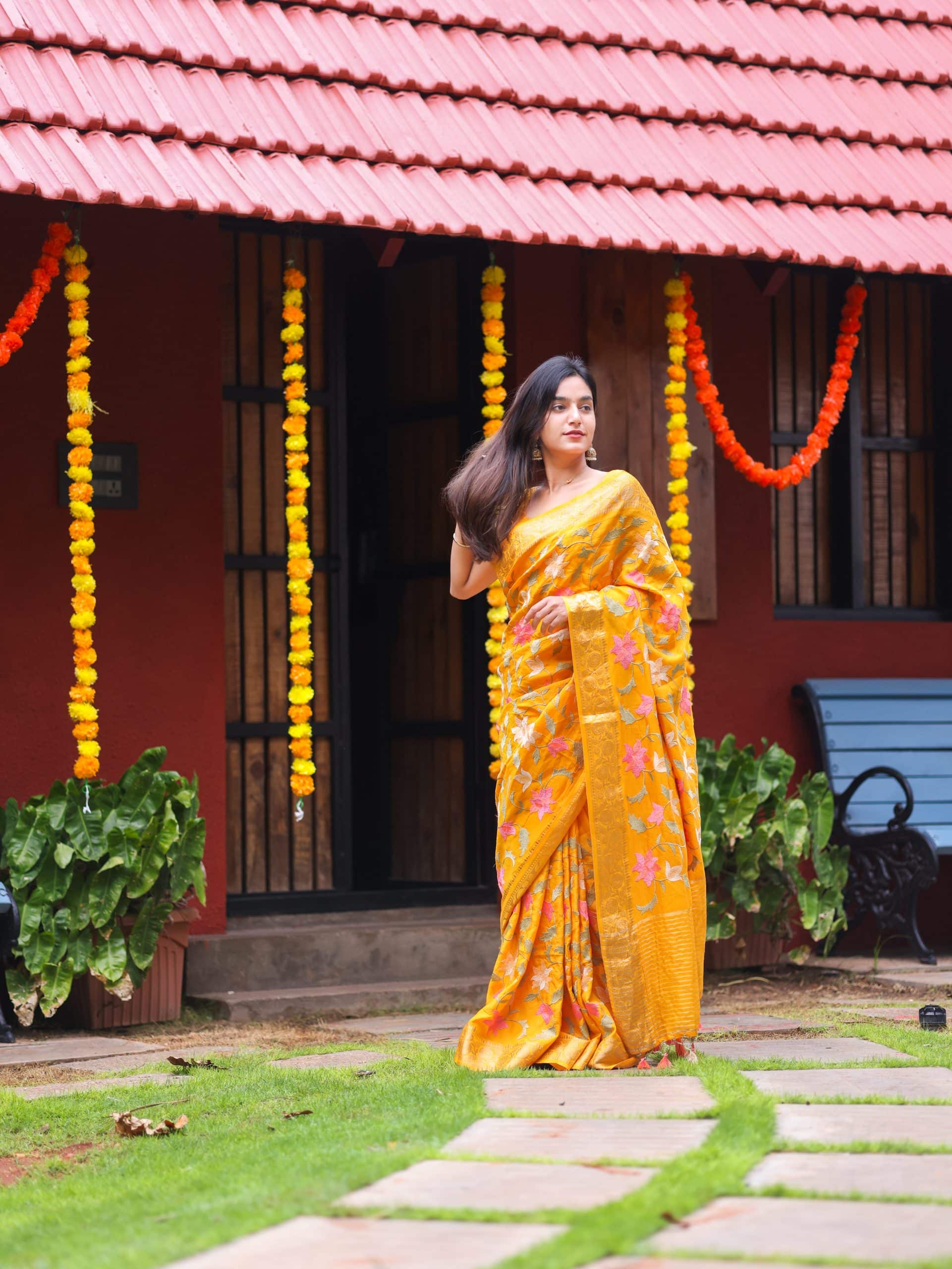 KIRTI-YELLOW SAREE