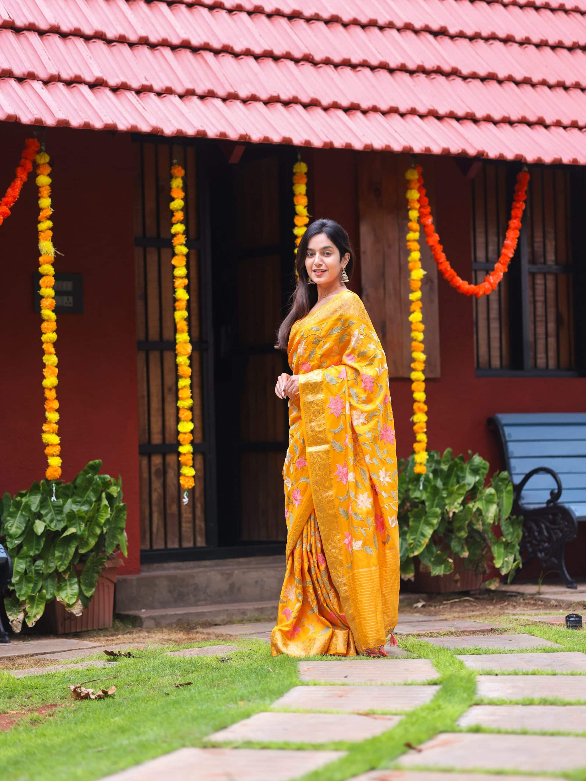 KIRTI-YELLOW SAREE