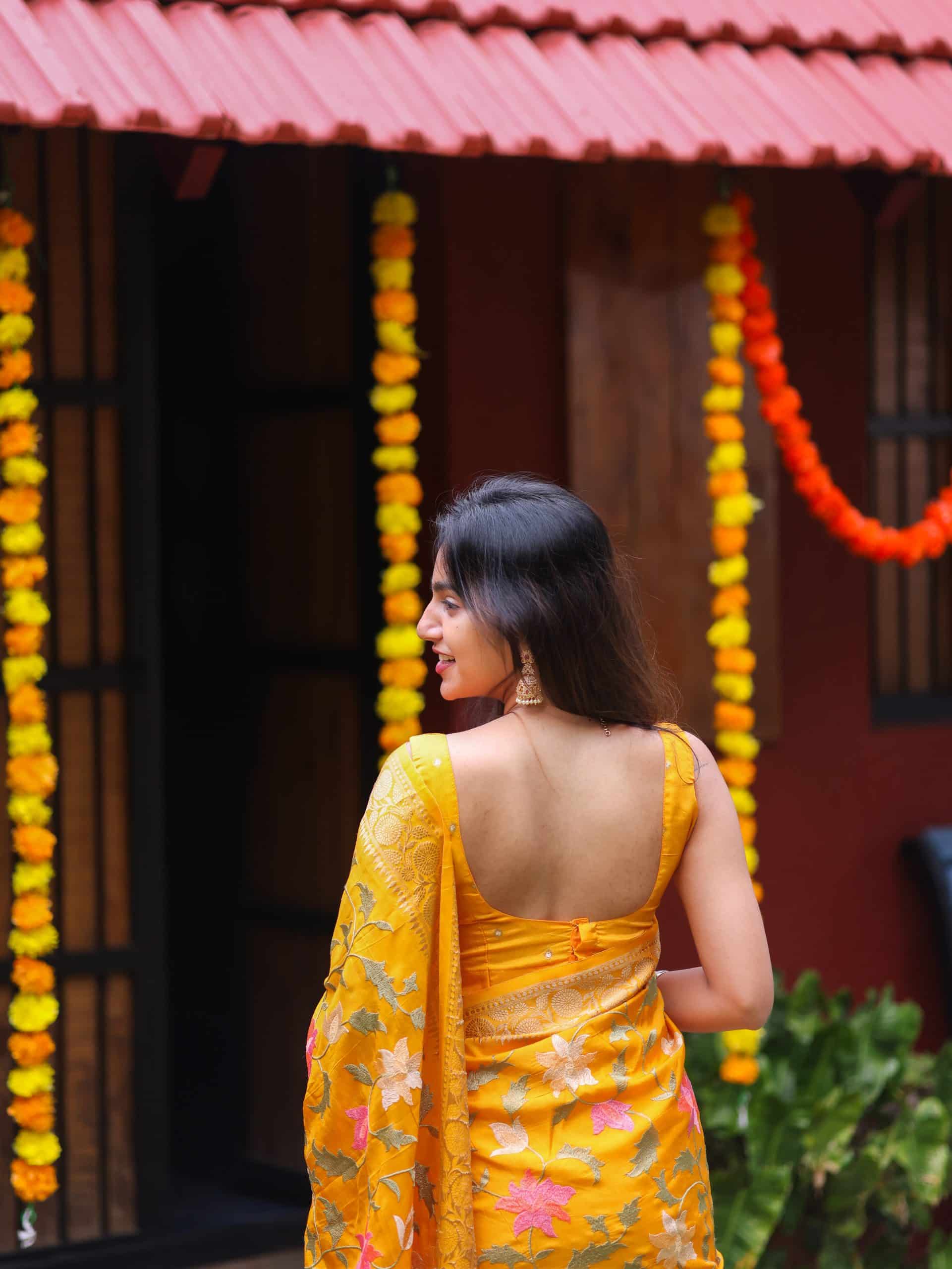 KIRTI-YELLOW SAREE