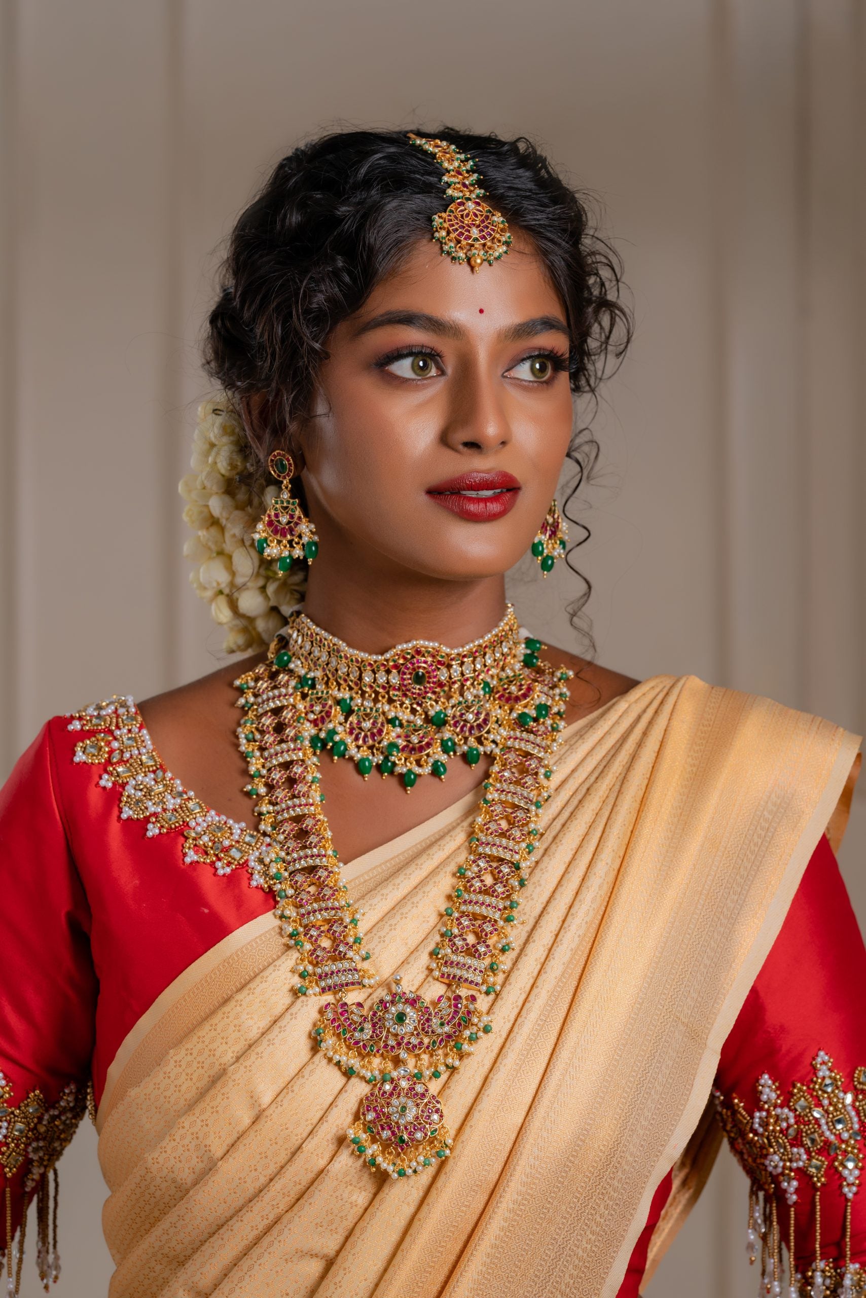 ROYAL AFFAIR- HALF WHITE BANARASI BROCADE SILK SAREE