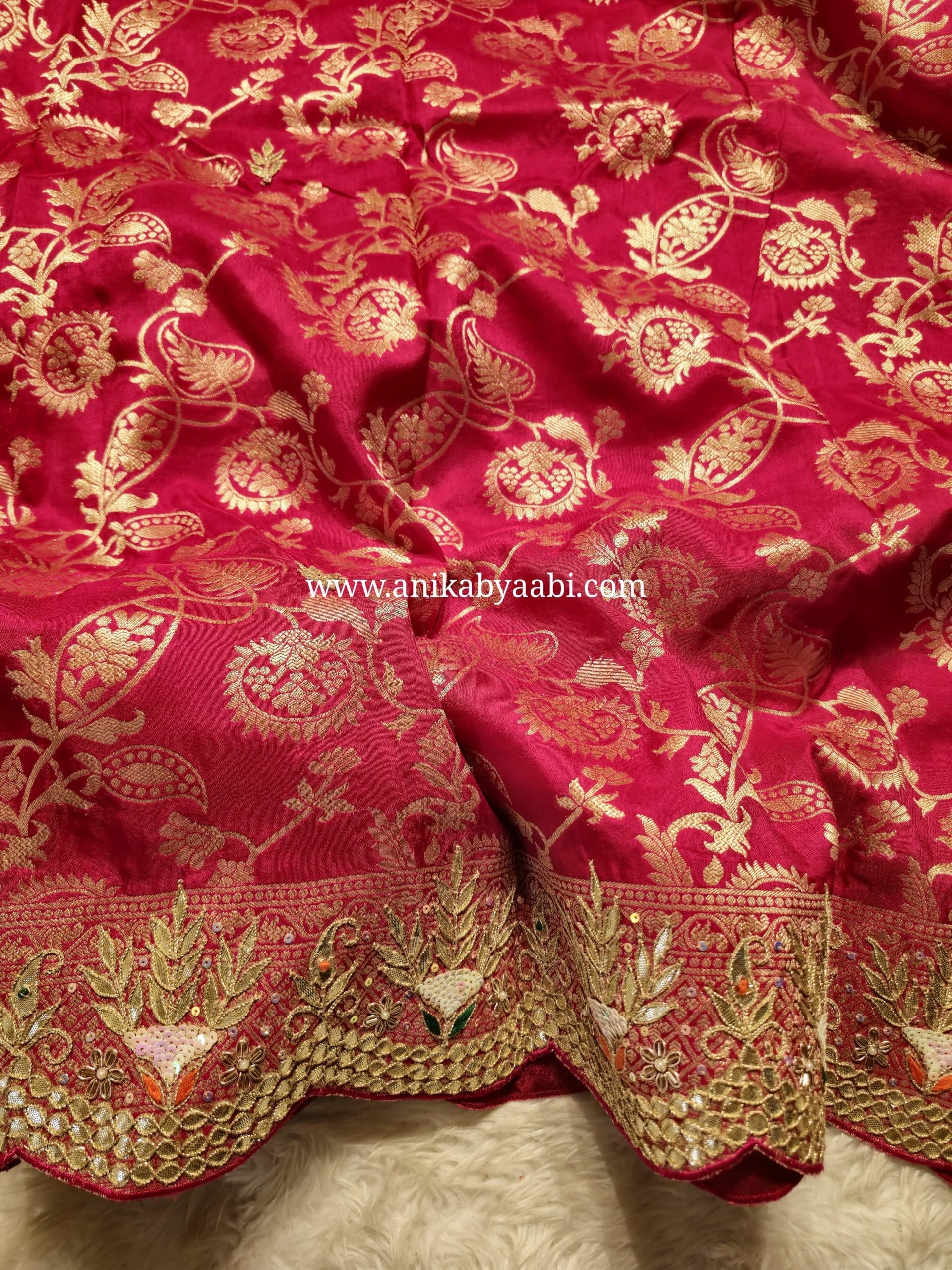 ANIKA BRIDAL EDIT-RANI PINK RED DUALTONE SAREE