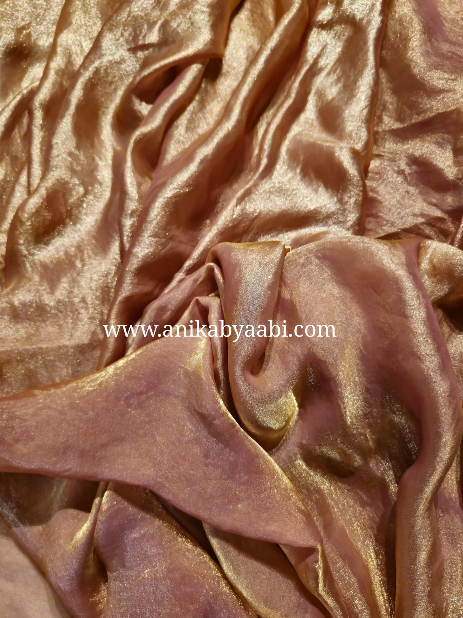 RASHMI - GLASS TISSUE ROSEGOLD SAREE