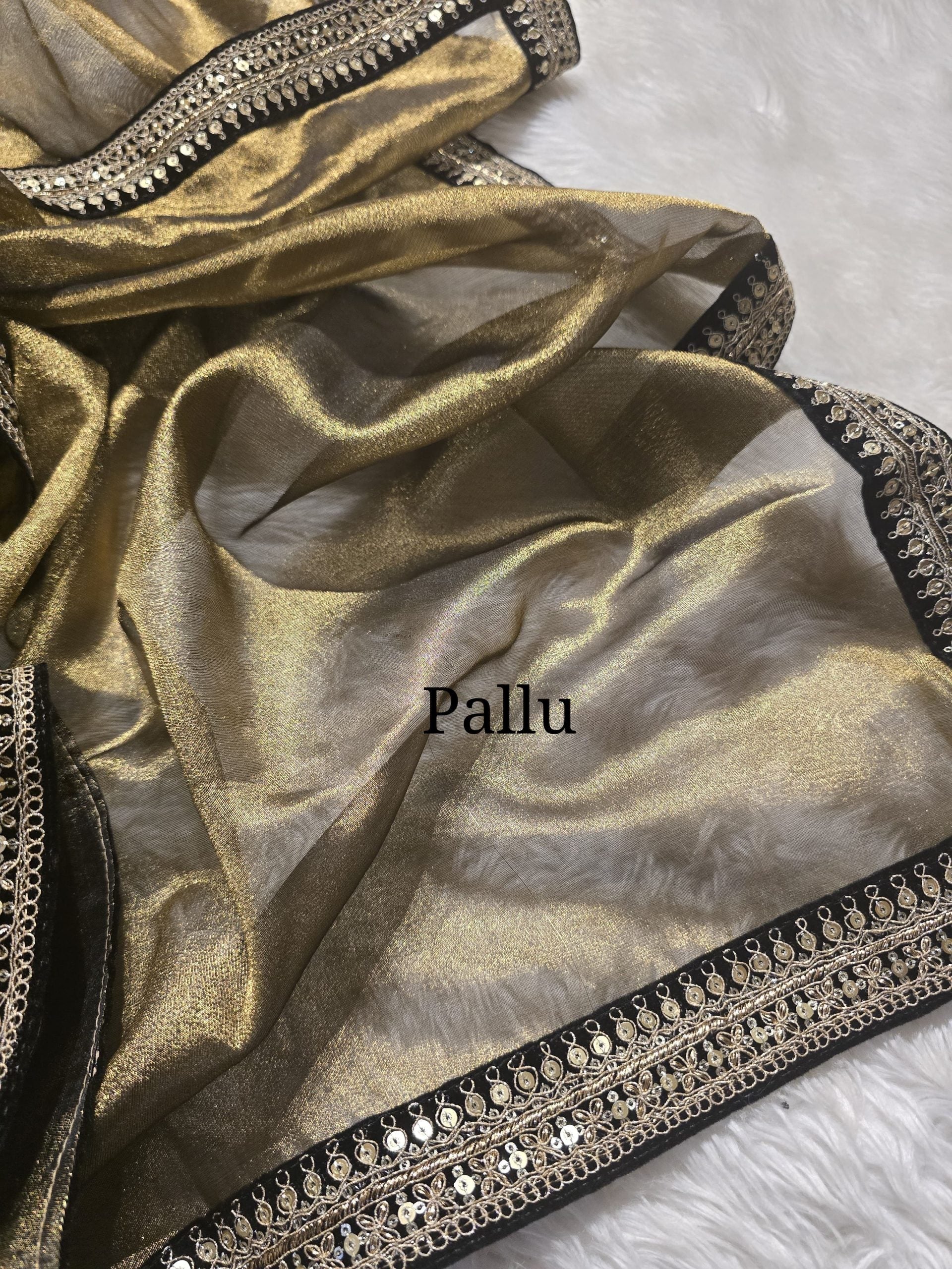 DP-GOLD TISSUE SAREE