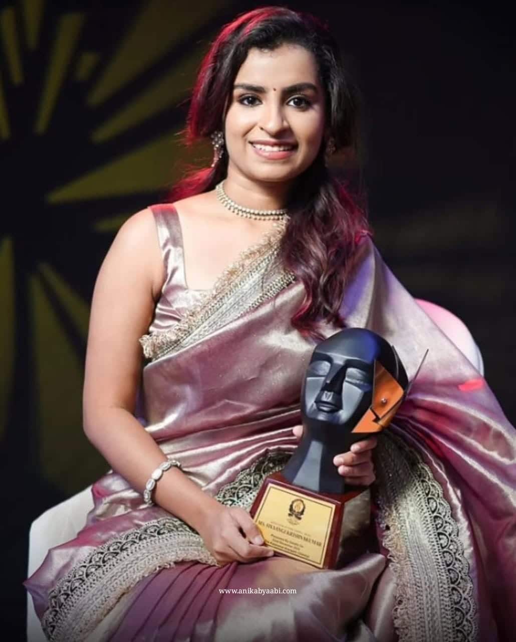 TISSUE LUXE SAREE - COFFEE