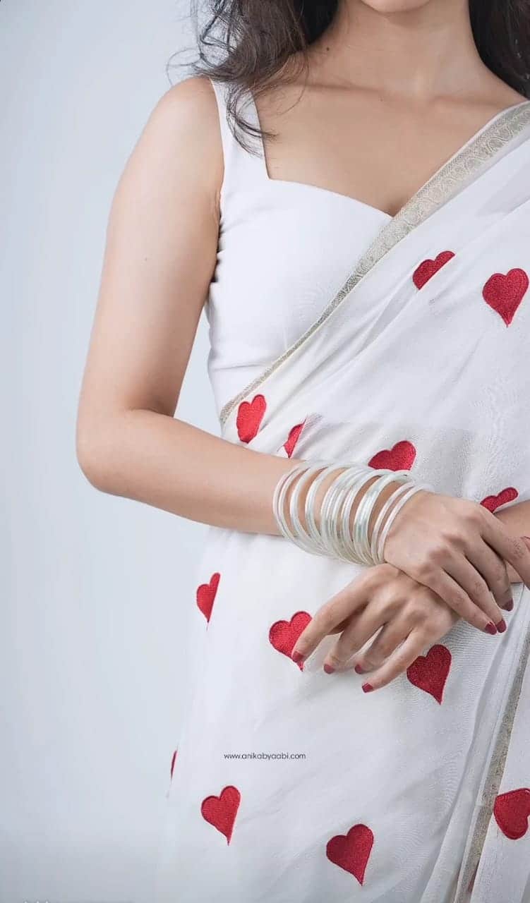 ANIKA EXLUSIVE EDIT- LITTLE HEARTS SAREE