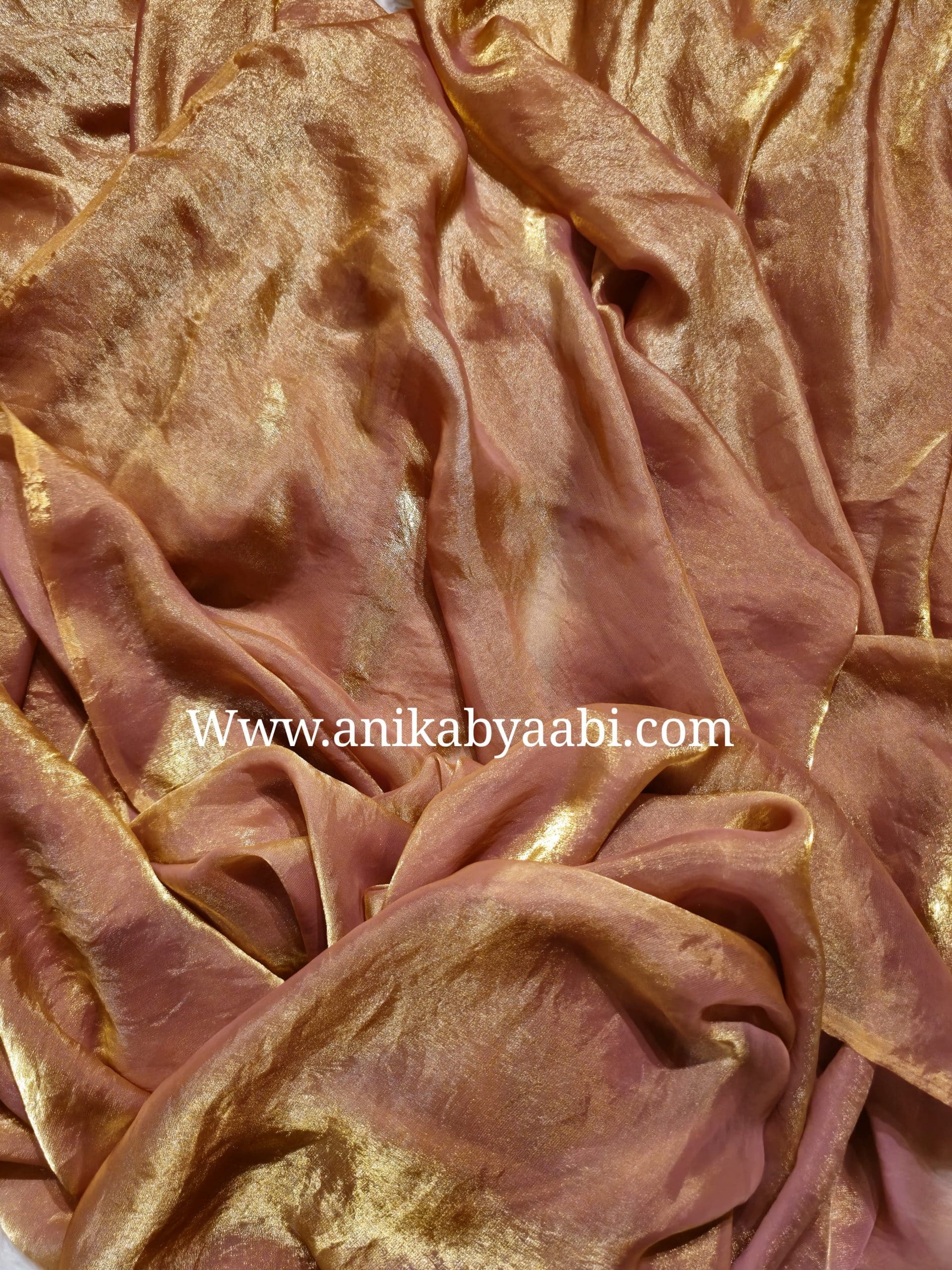 RASHMI - GLASS TISSUE ROSEGOLD SAREE