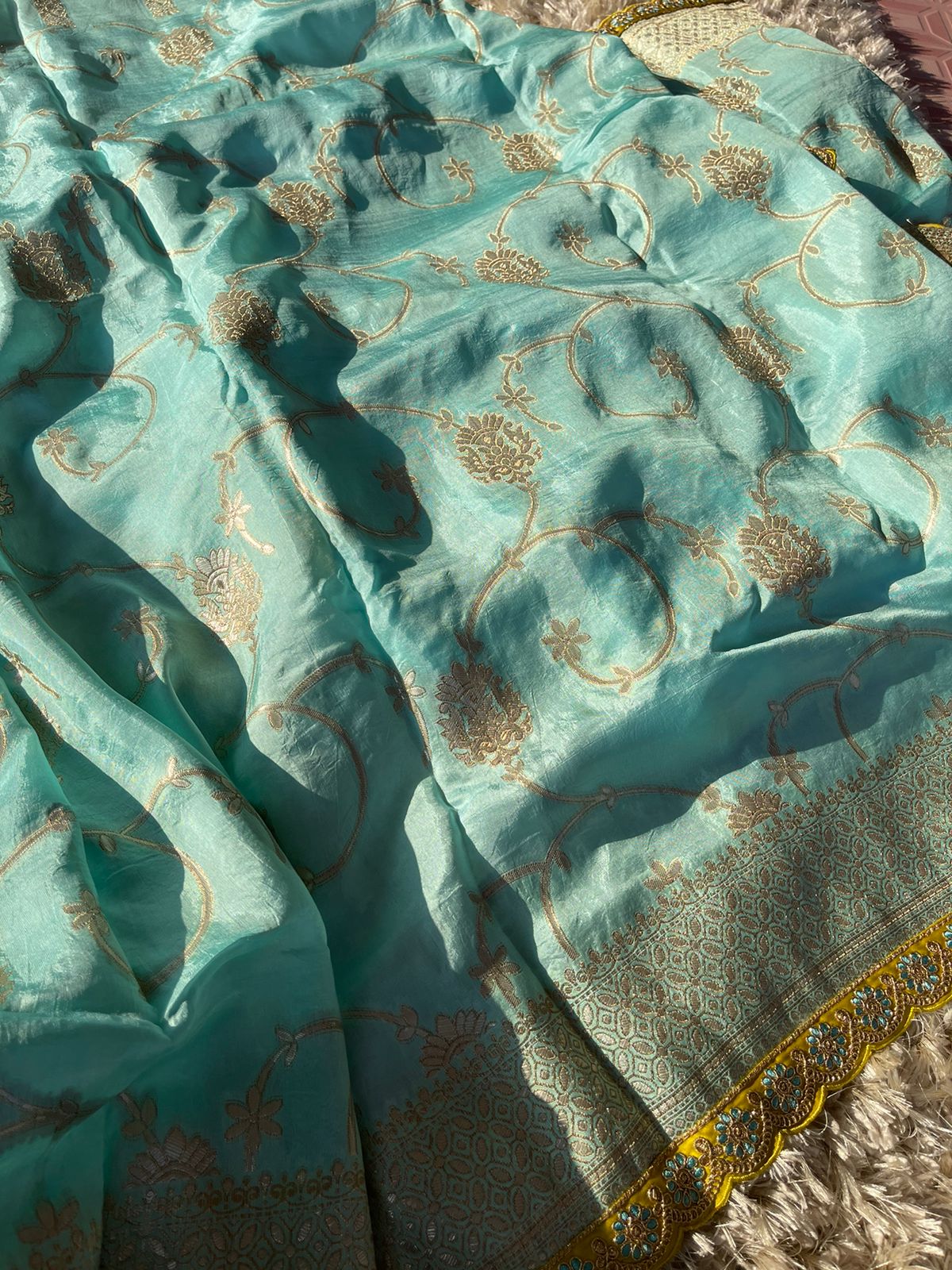 SUHA- SEA BLUE SAREE