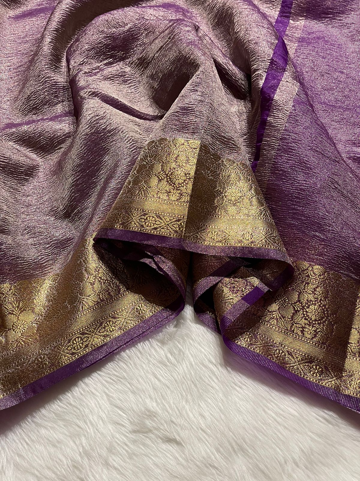 CRUSH-PURPLE SAREE