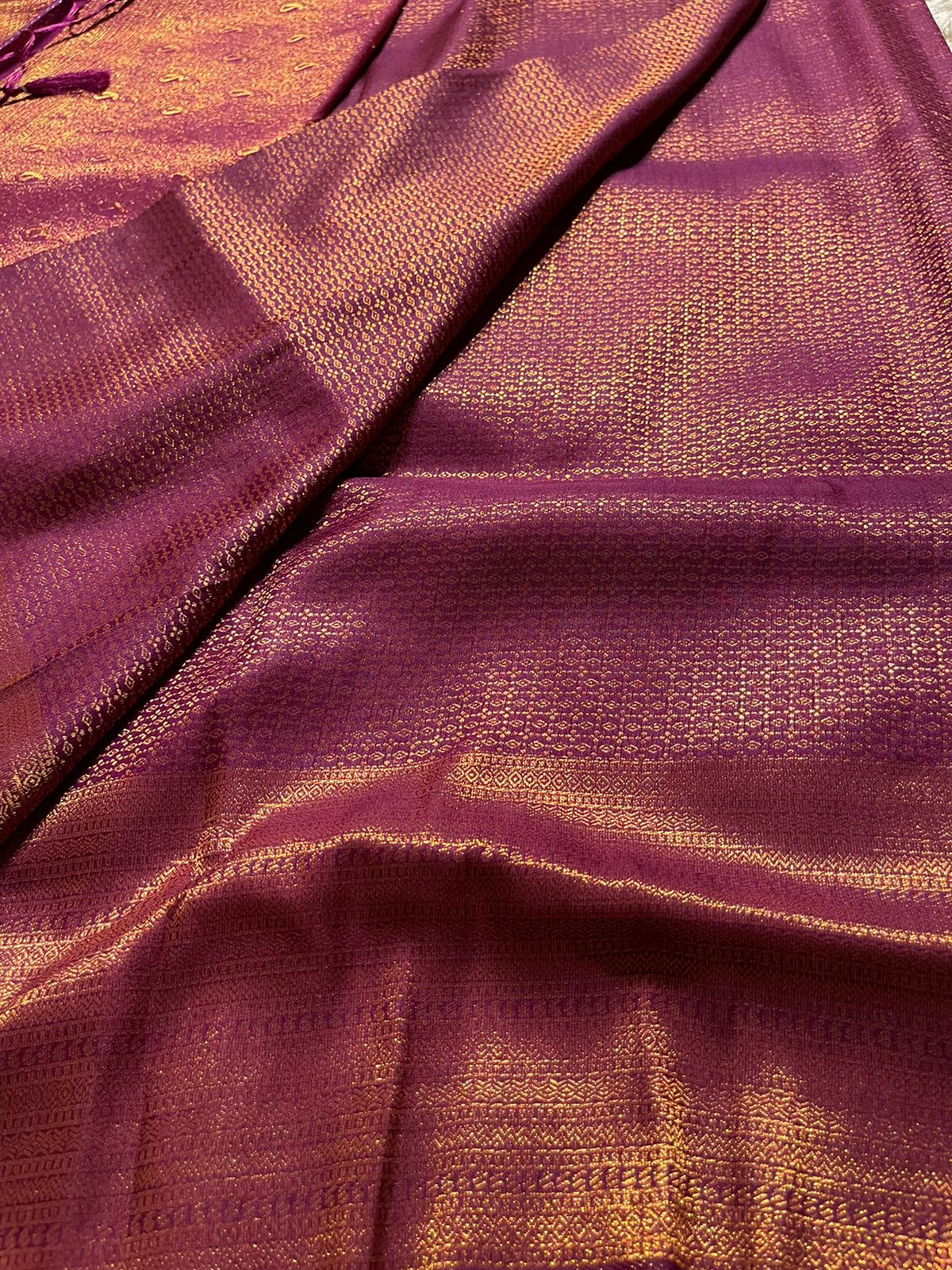 ROYAL AFFAIR-PURPLE BANARASI BROCADE SILK SAREE