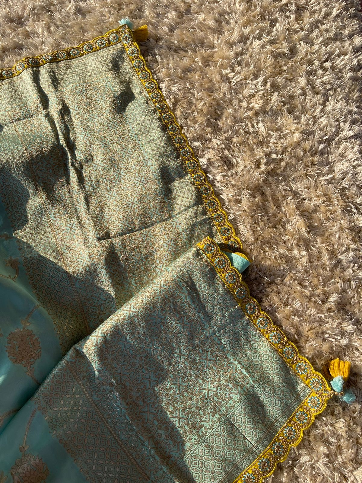 SUHA- SEA BLUE SAREE