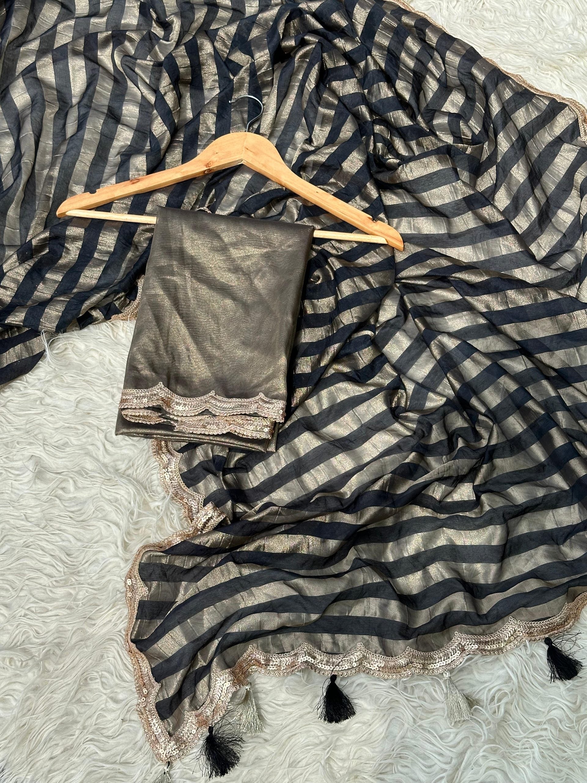 ONAM SERIES-TRISH BLACK SAREE