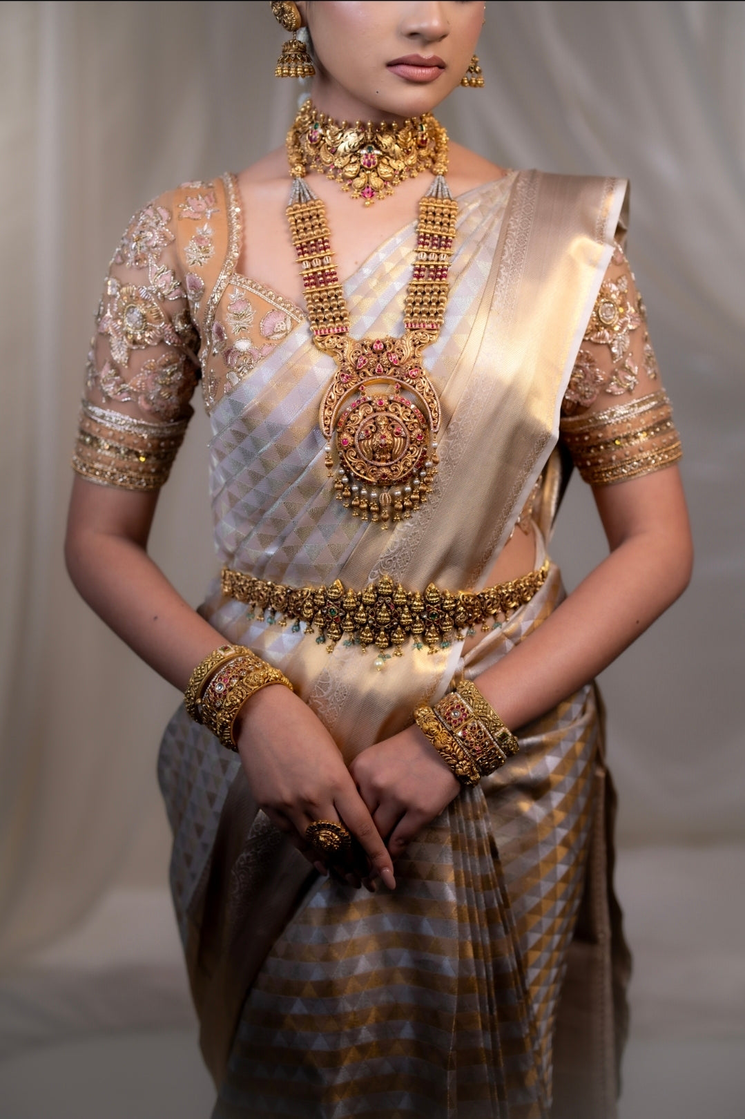 SWAYAMVARAM LUXE - GRAY MULTI-TONE BRIDAL EDIT SAREE