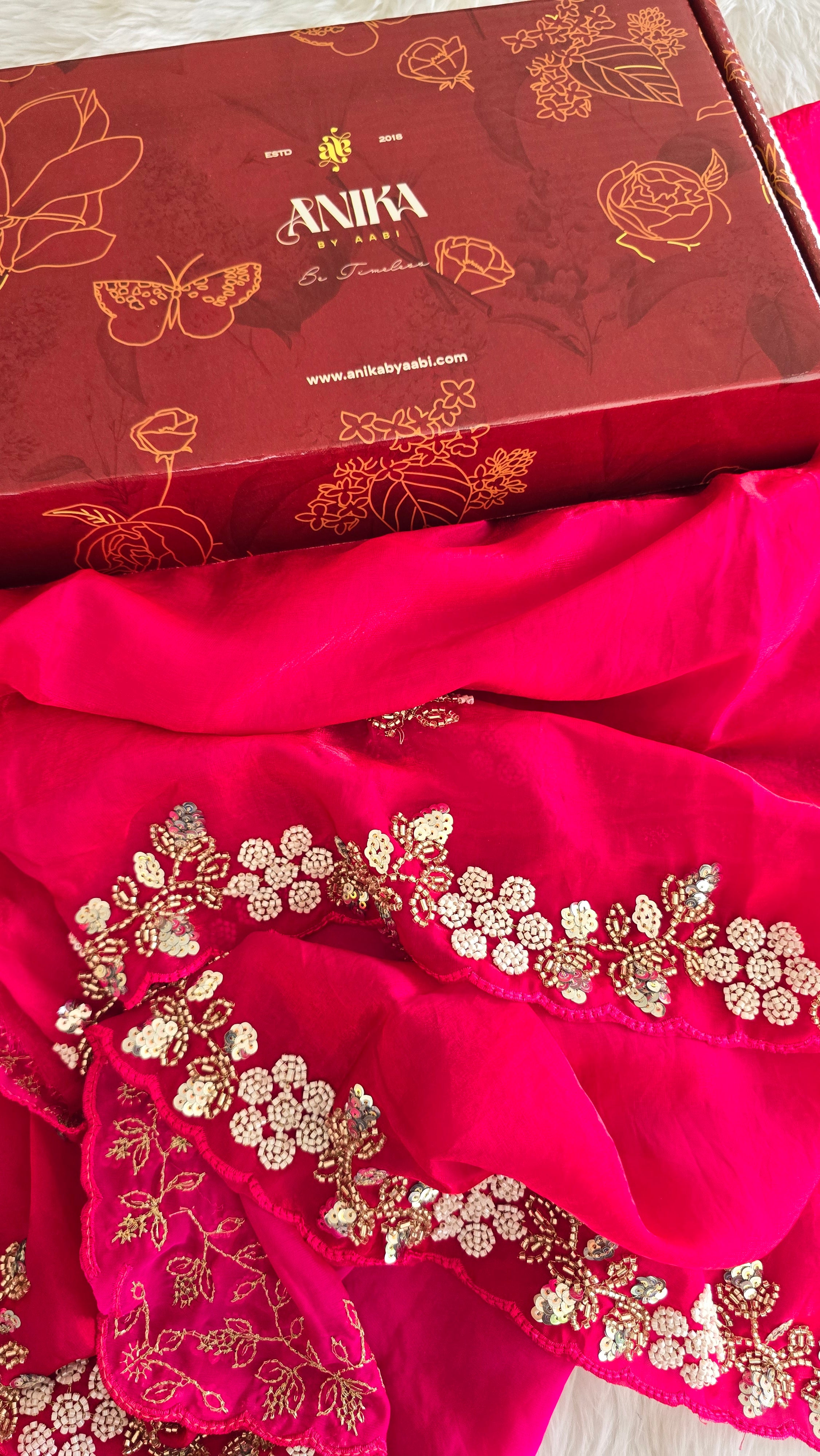 RADHIYA-DARK RANIPINK SAREE