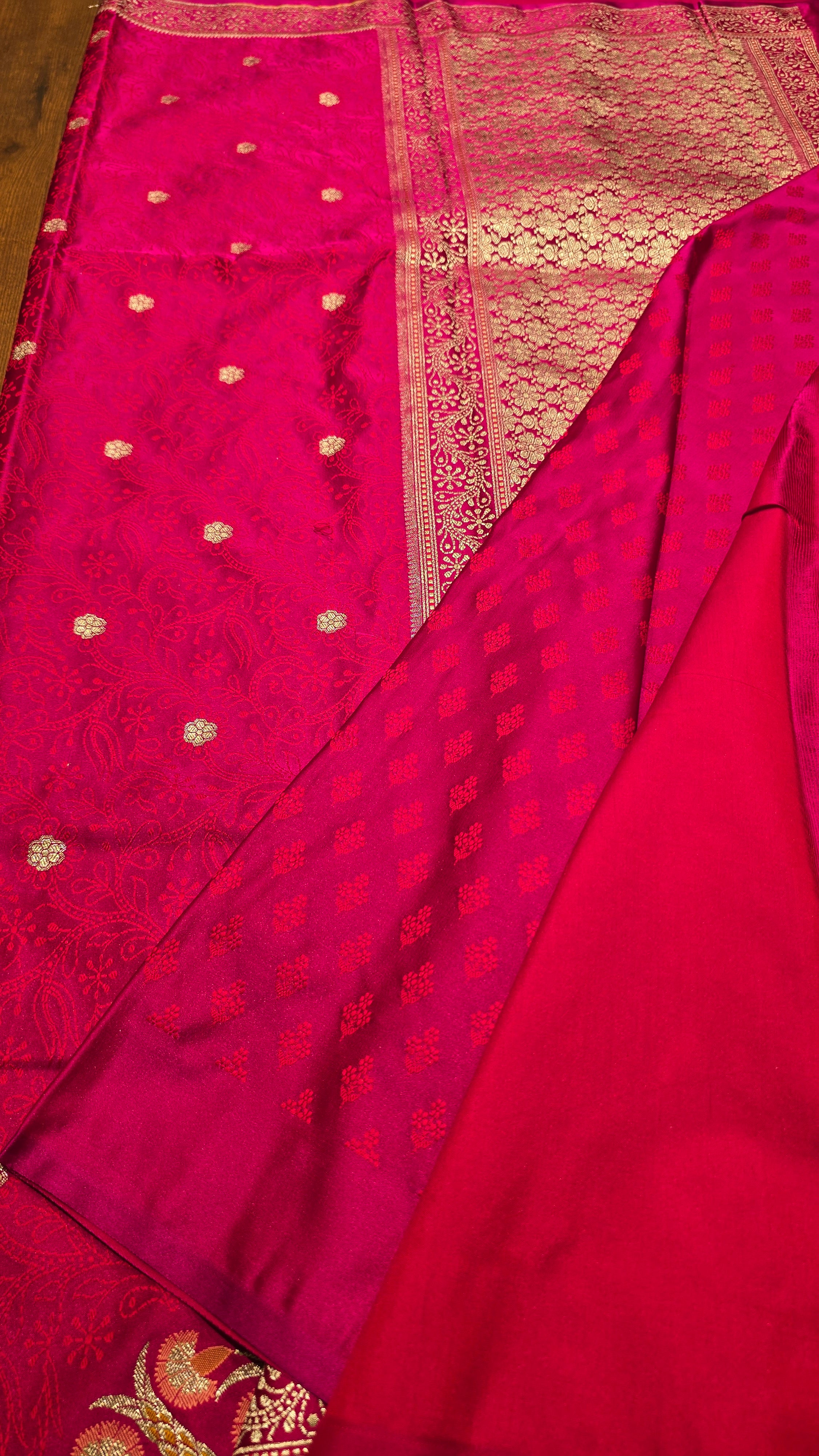 Anika's Vintage Banarasi silk - Ranipink