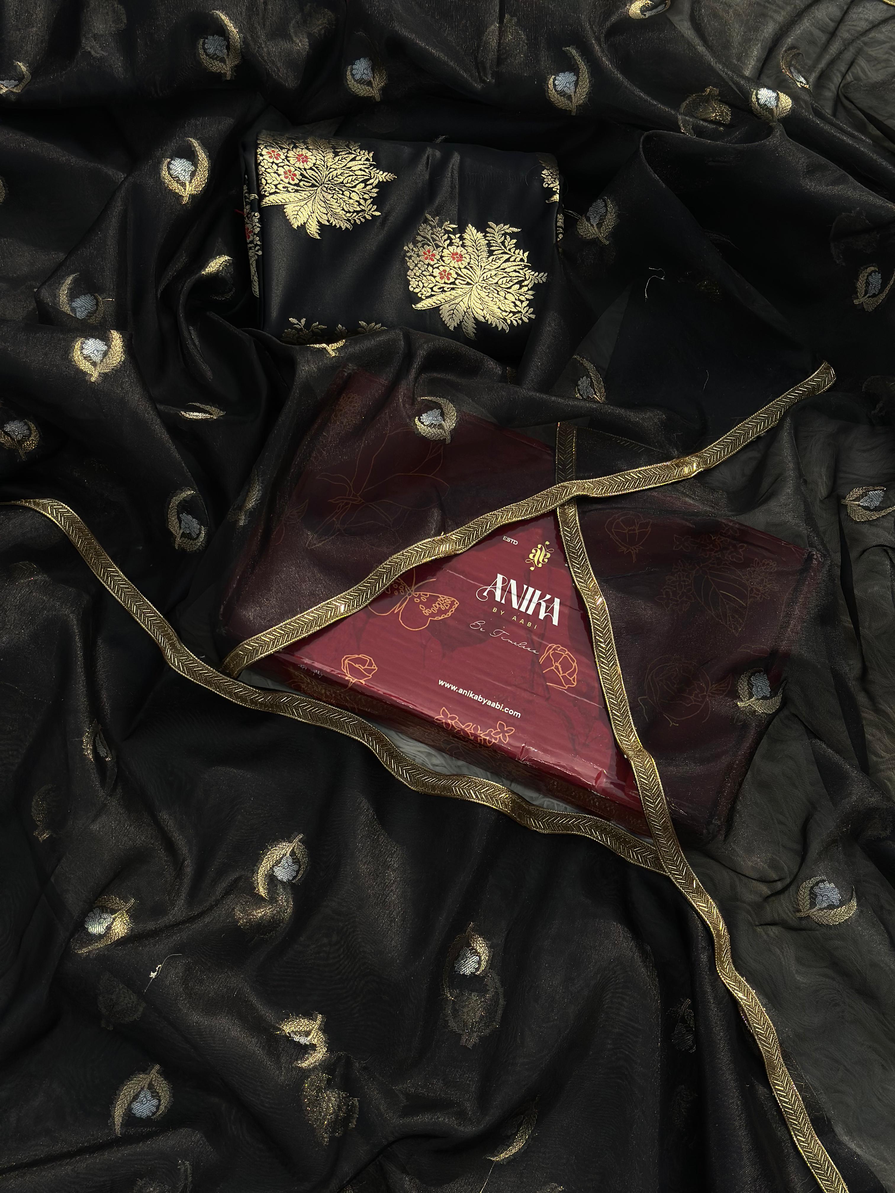 Black Tissue  Saree -  Anika's Exclusive Edit