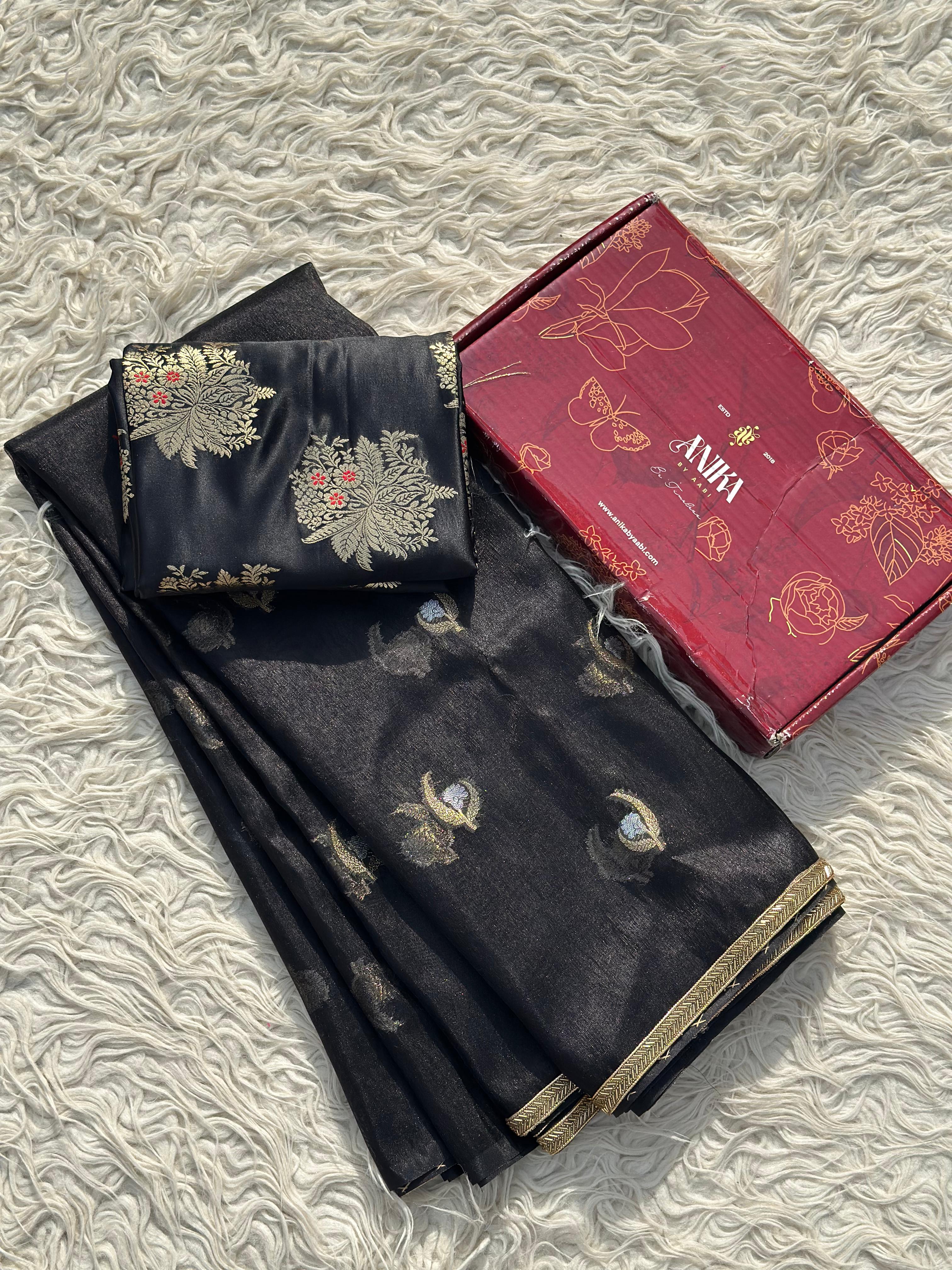 Black Tissue  Saree -  Anika's Exclusive Edit
