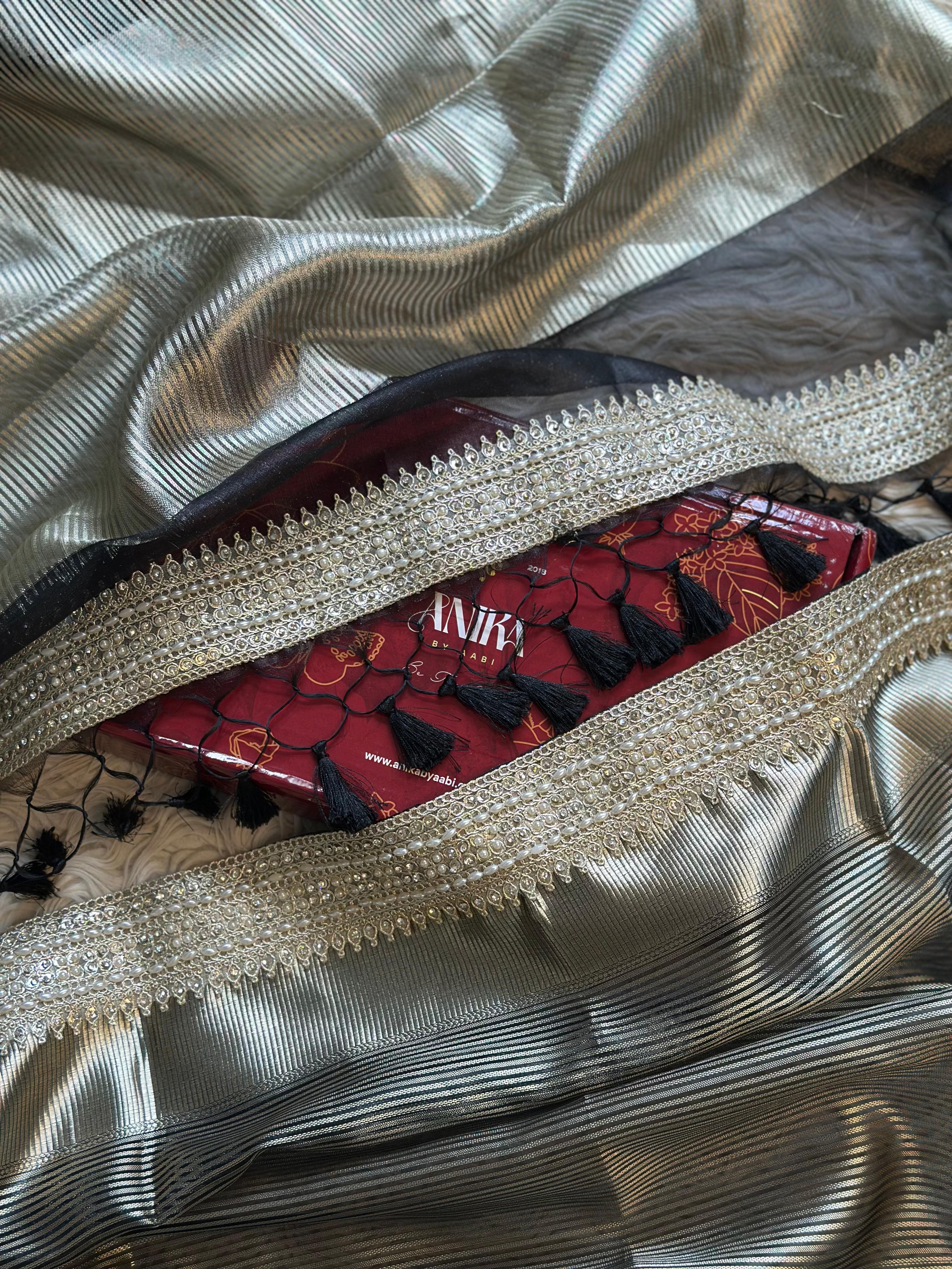 SONAKSHI - TISSUE LUXE - Banarasi silk saree in BLACK - EXCLUSIVE EDIT