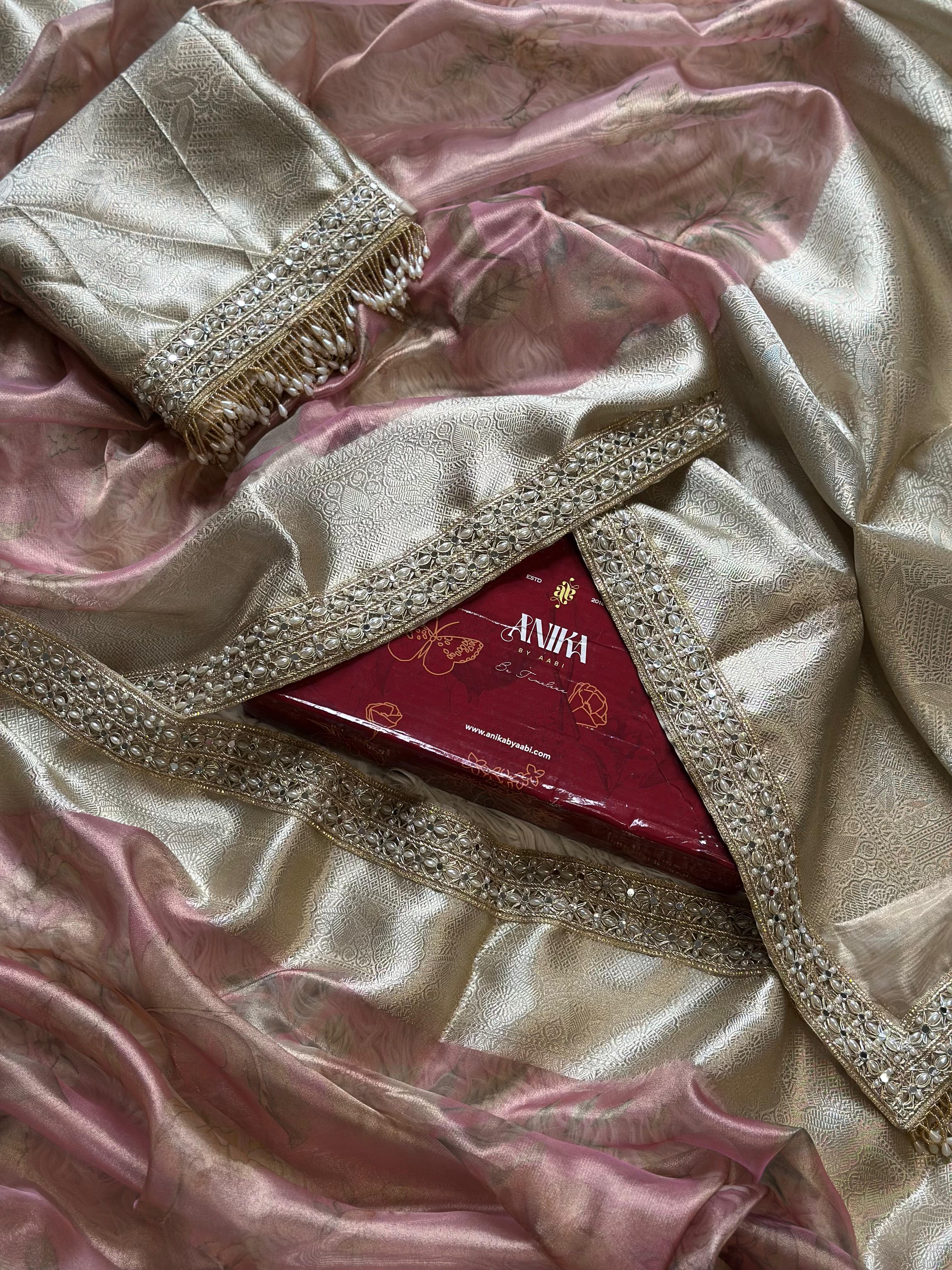 TISSUE LUXE FLORAL - FESTIVE EDIT - PINK DUAL TONE