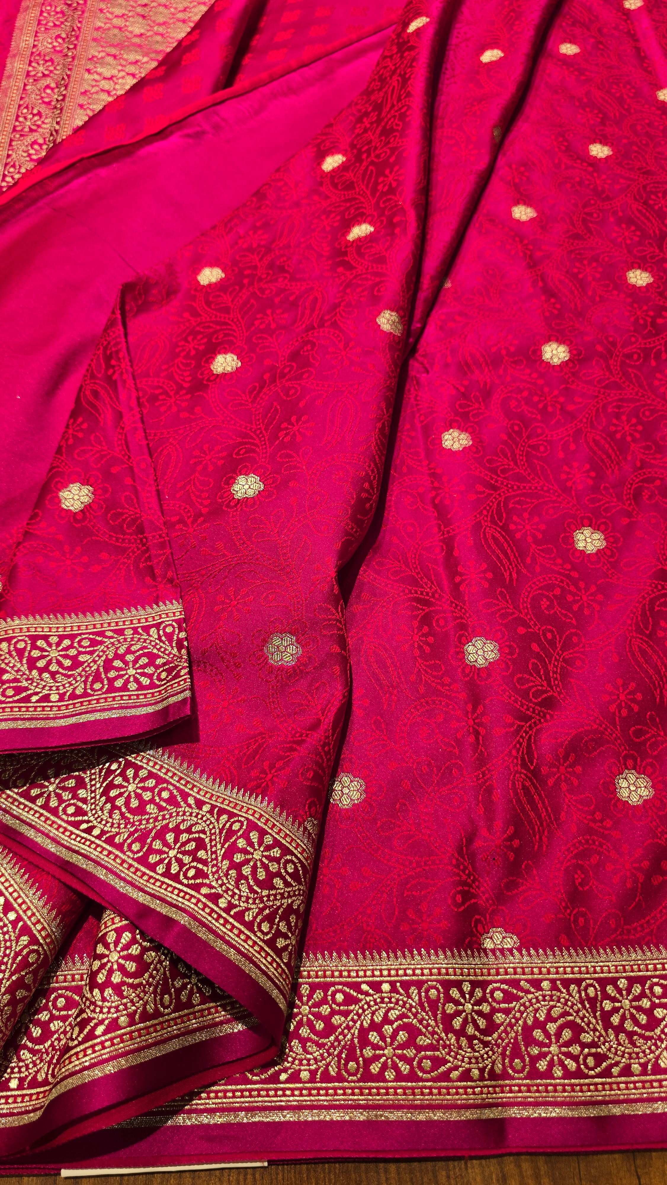 Anika's Vintage Banarasi silk - Ranipink