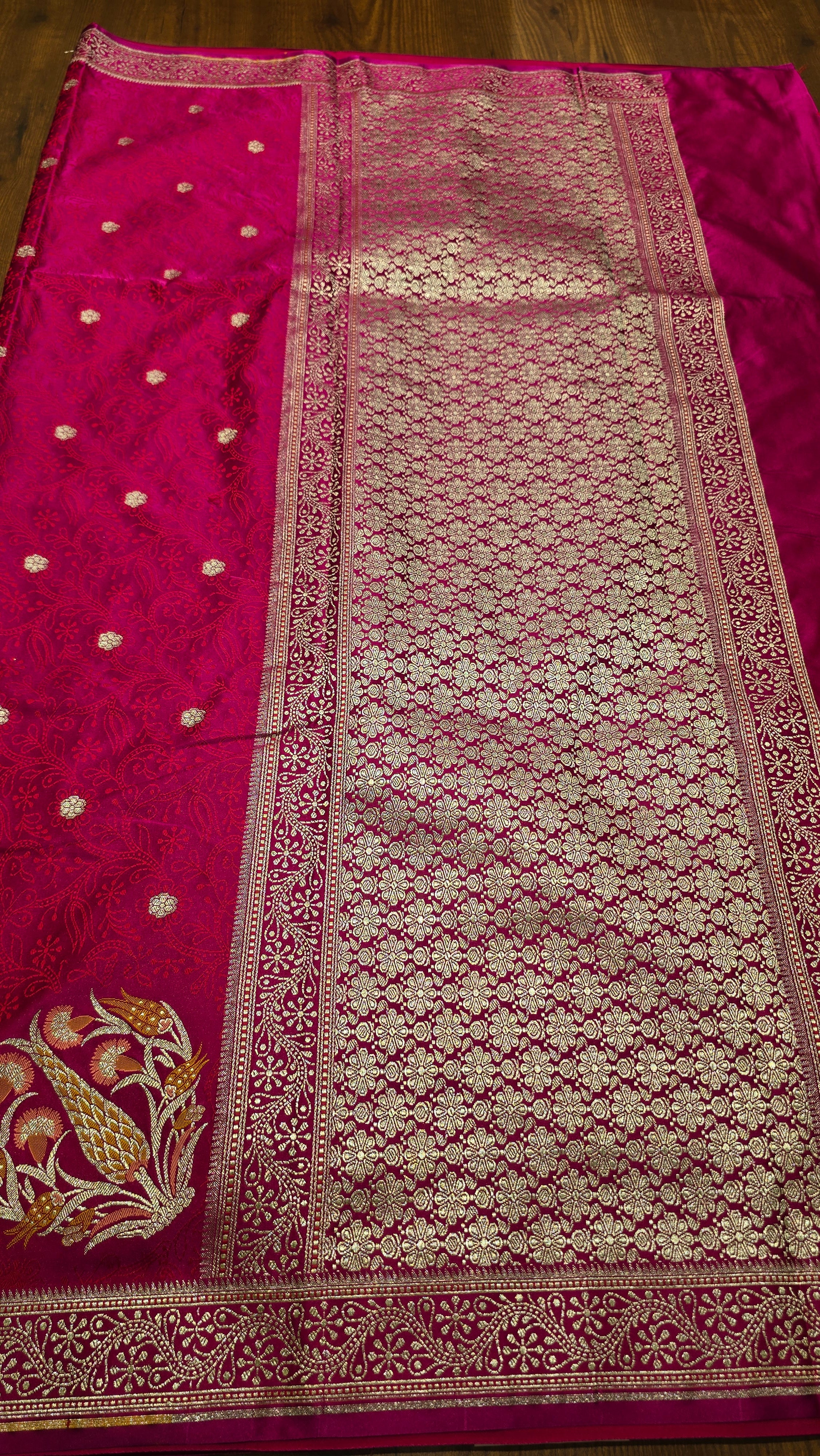 Anika's Vintage Banarasi silk - Ranipink