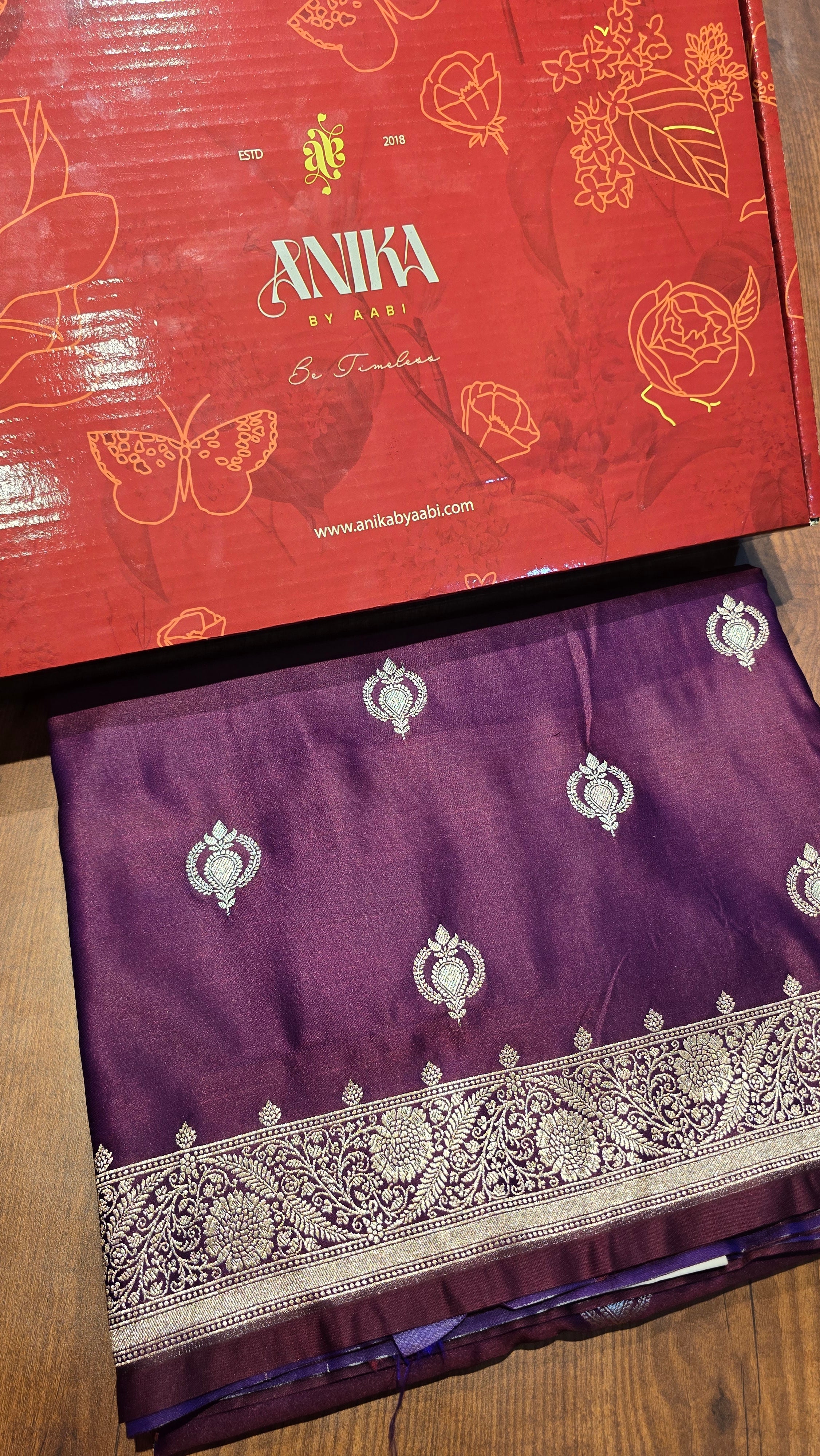 MASHRU PURPLE DUAL TONE SAREE
