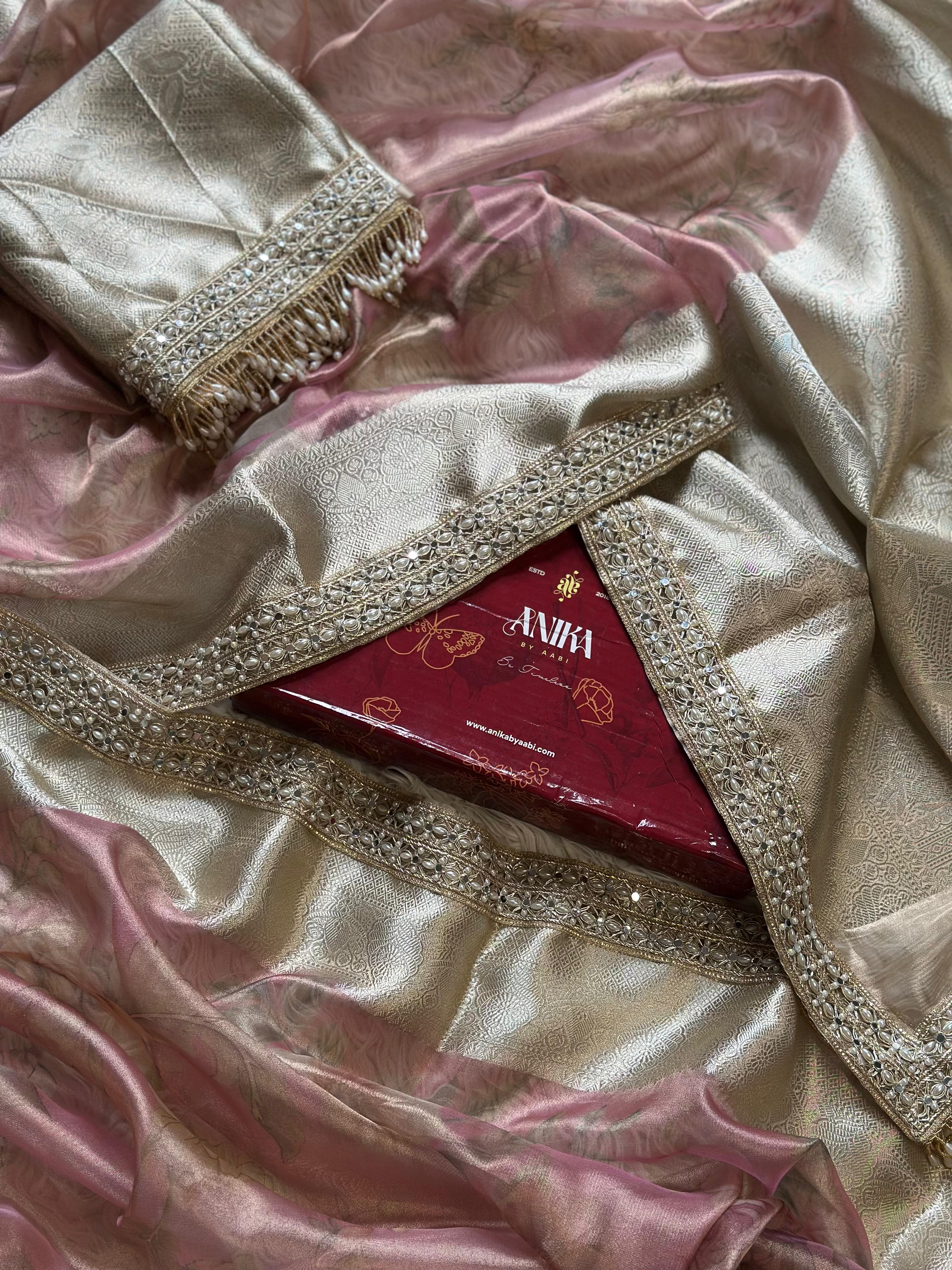 TISSUE LUXE FLORAL - FESTIVE EDIT - PINK DUAL TONE