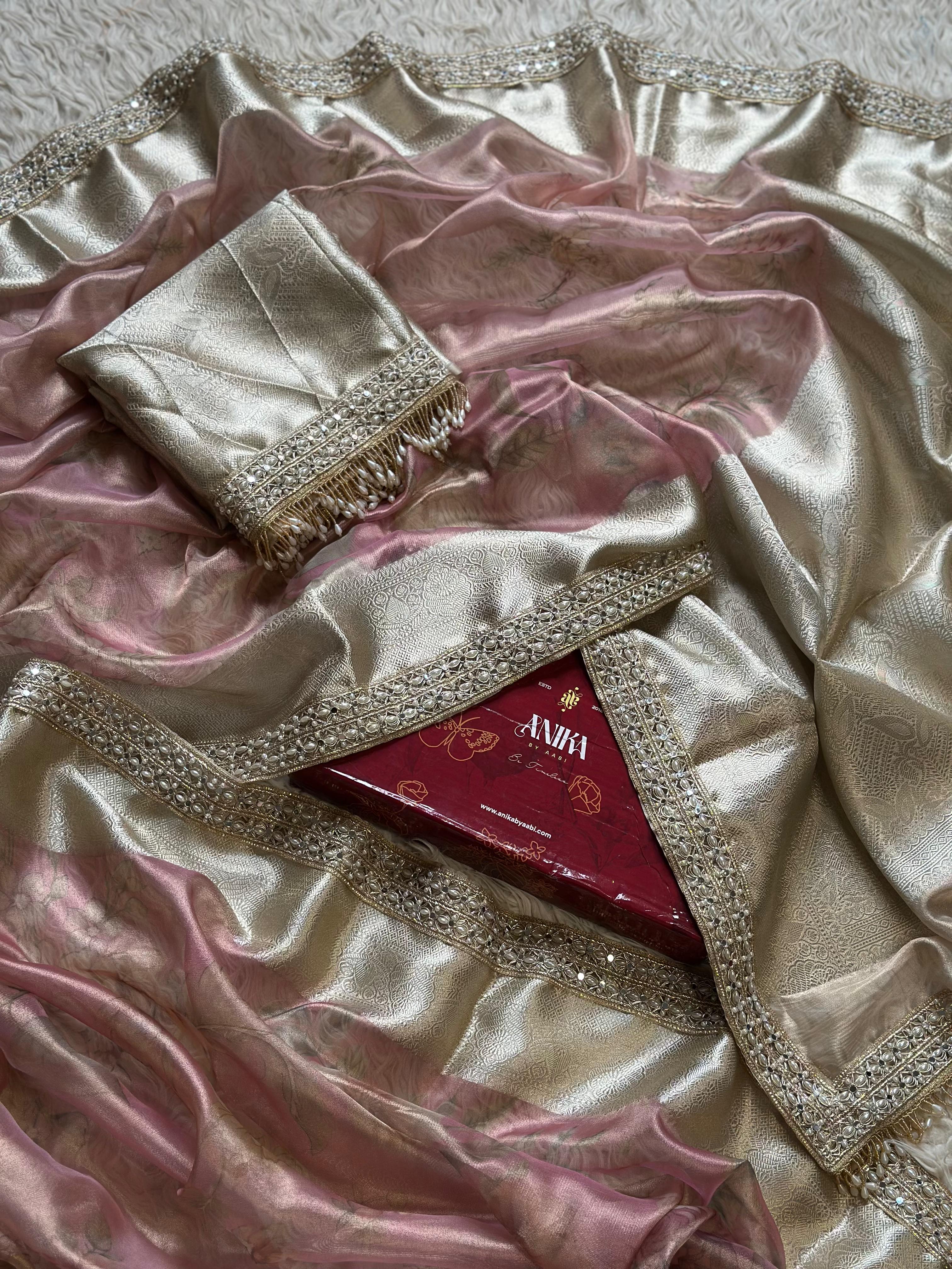 TISSUE LUXE FLORAL - FESTIVE EDIT - PINK DUAL TONE