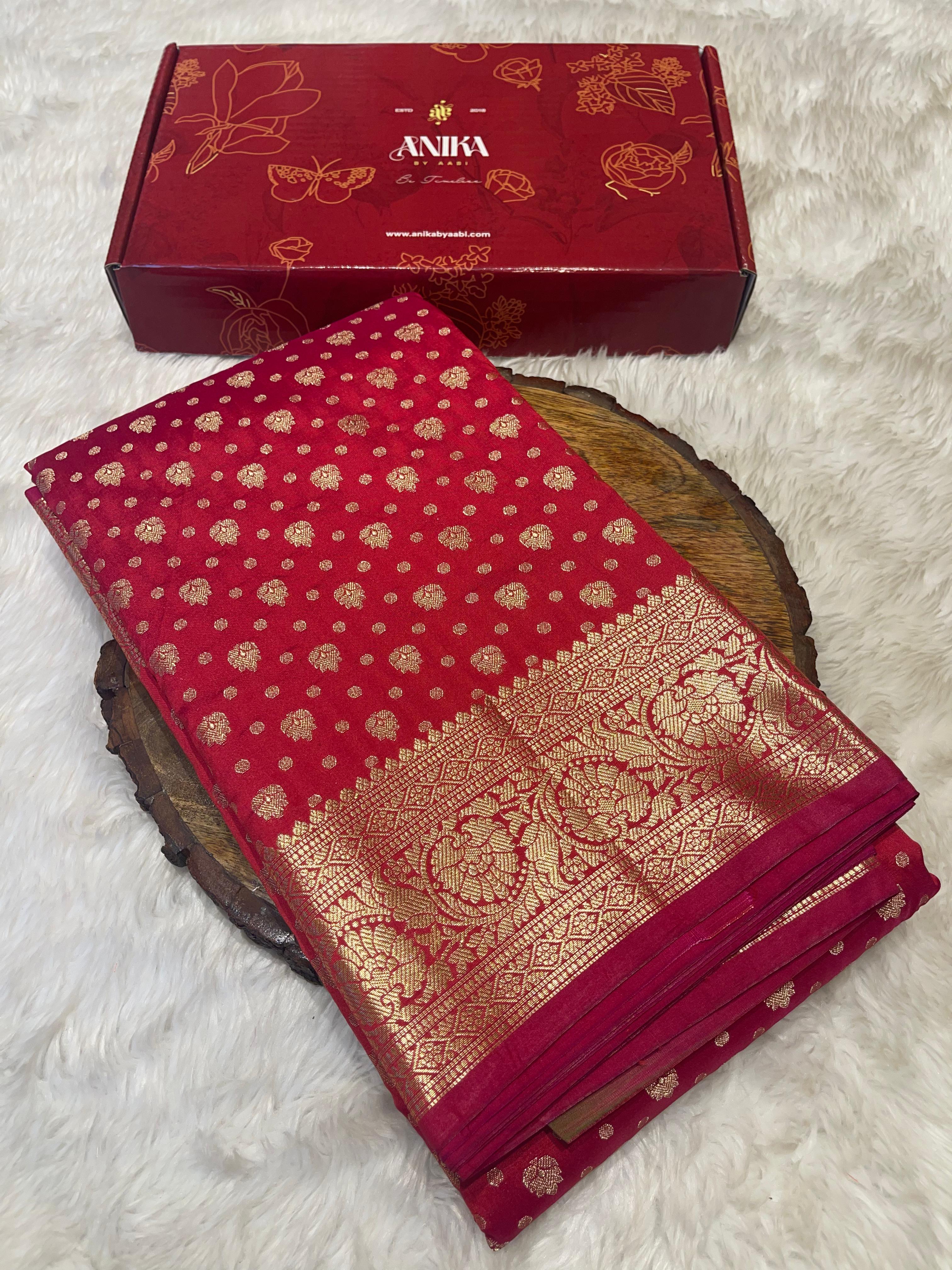 ANIKA'S SEMI KATAN SILK SAREE - ASK07
