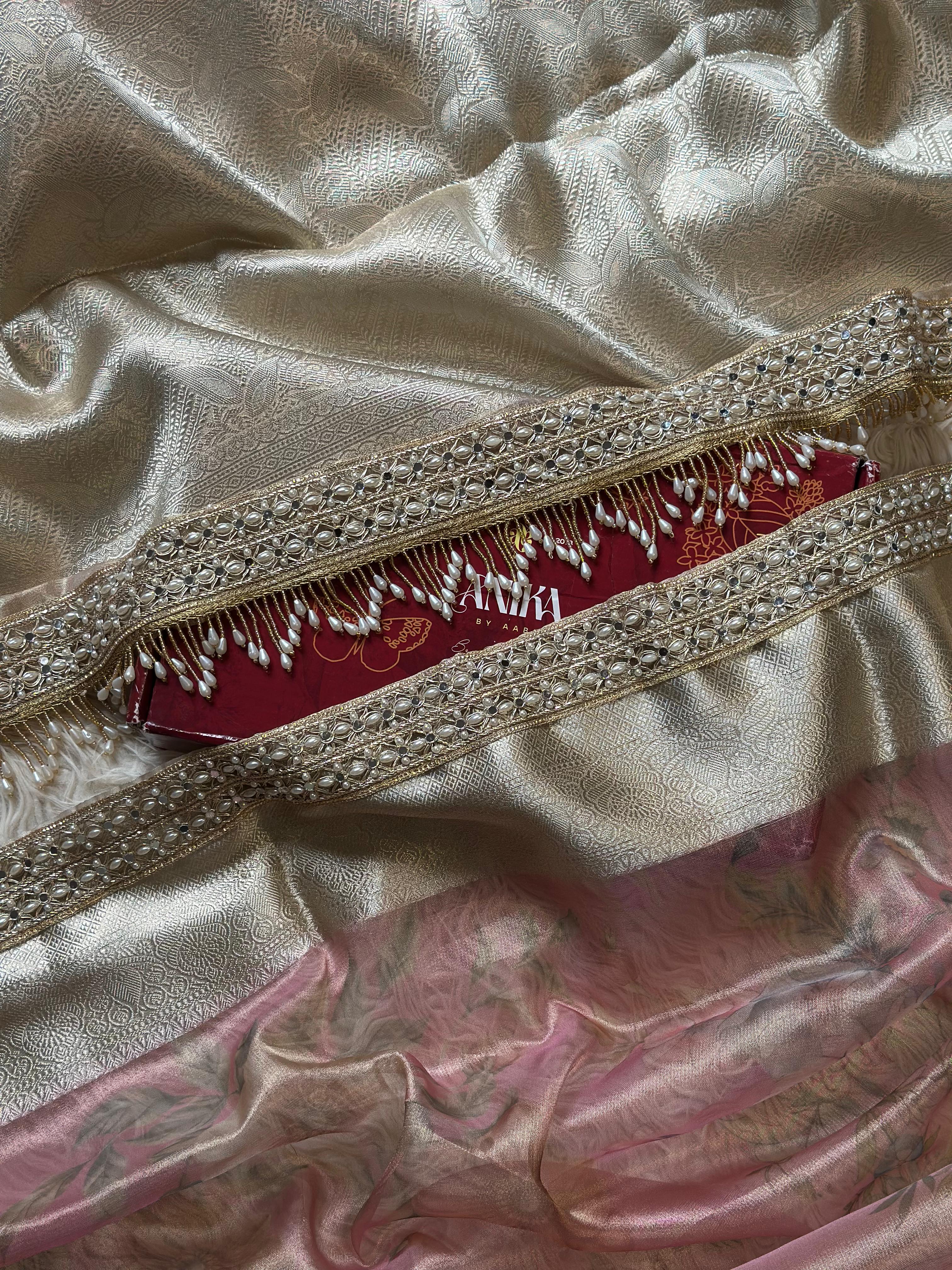 TISSUE LUXE FLORAL - FESTIVE EDIT - PINK DUAL TONE