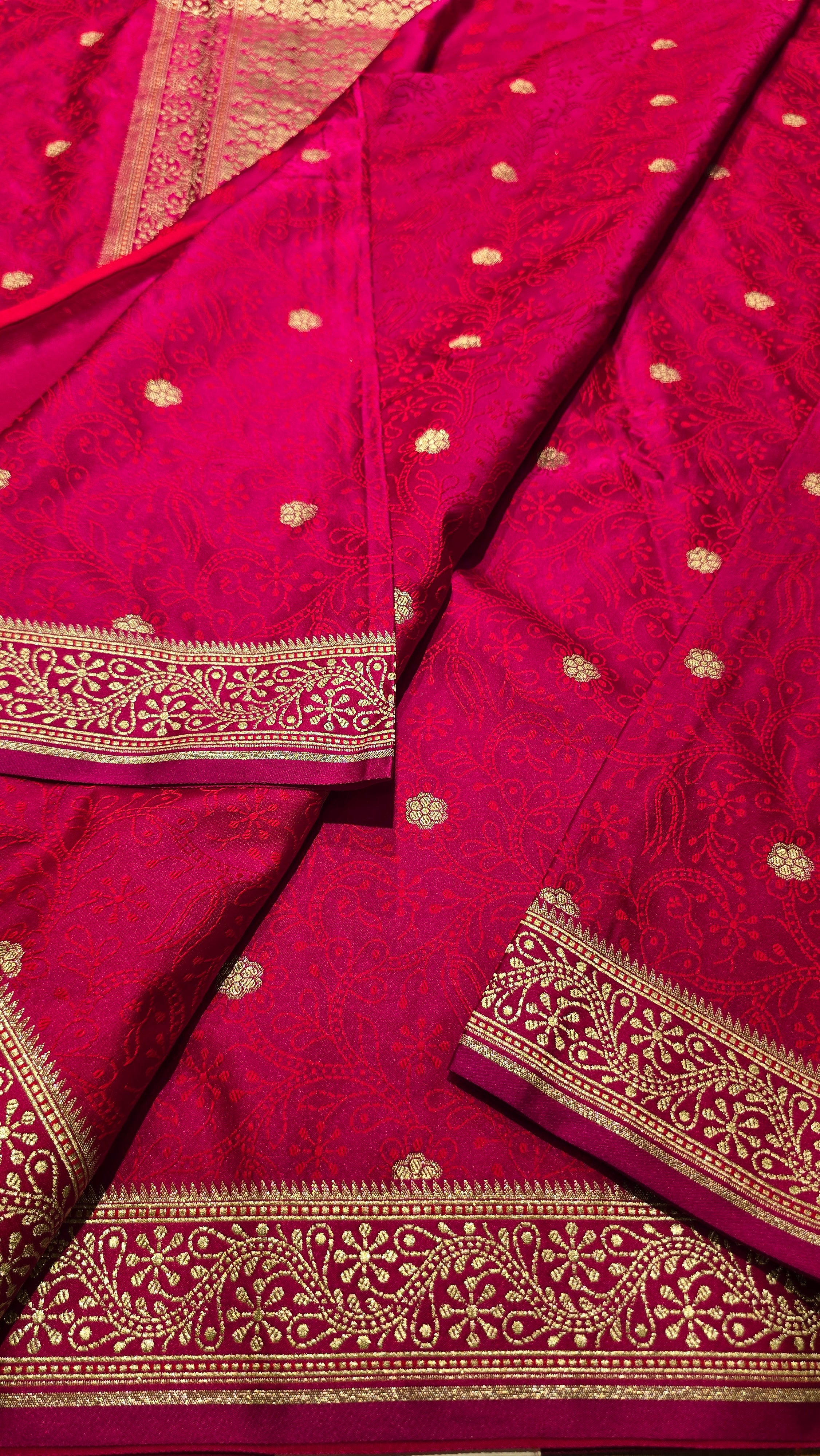 Anika's Vintage Banarasi silk - Ranipink