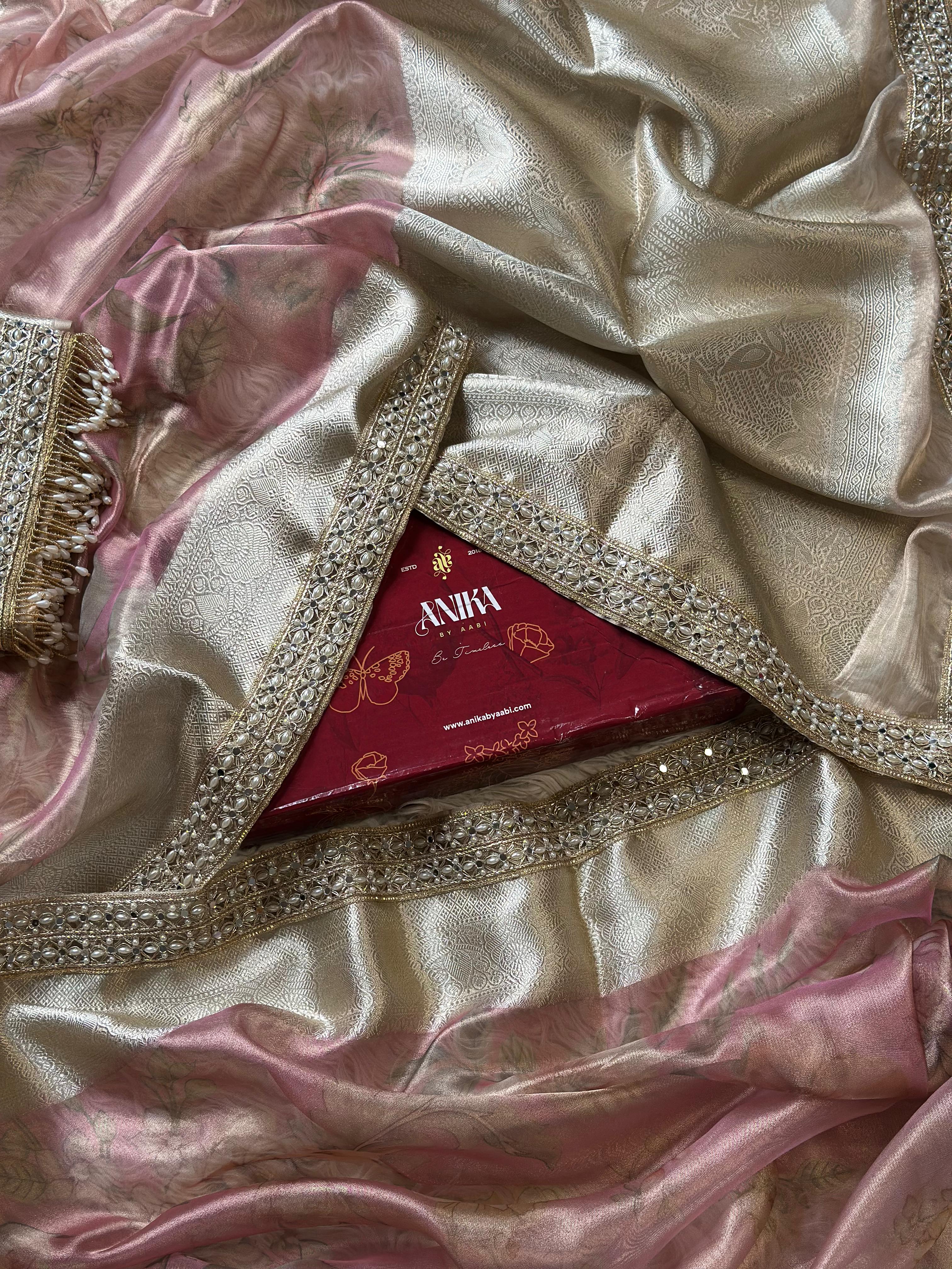 TISSUE LUXE FLORAL - FESTIVE EDIT - PINK DUAL TONE