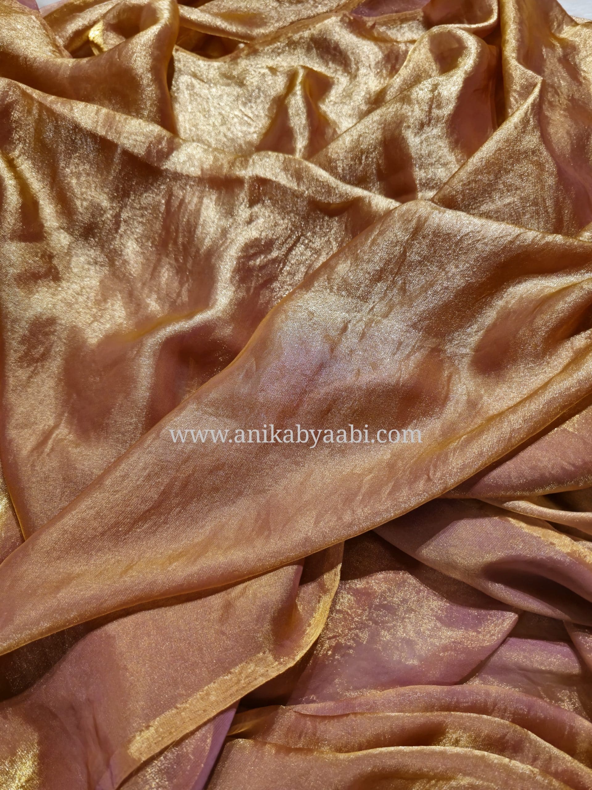 RASHMI - GLASS TISSUE ROSEGOLD SAREE