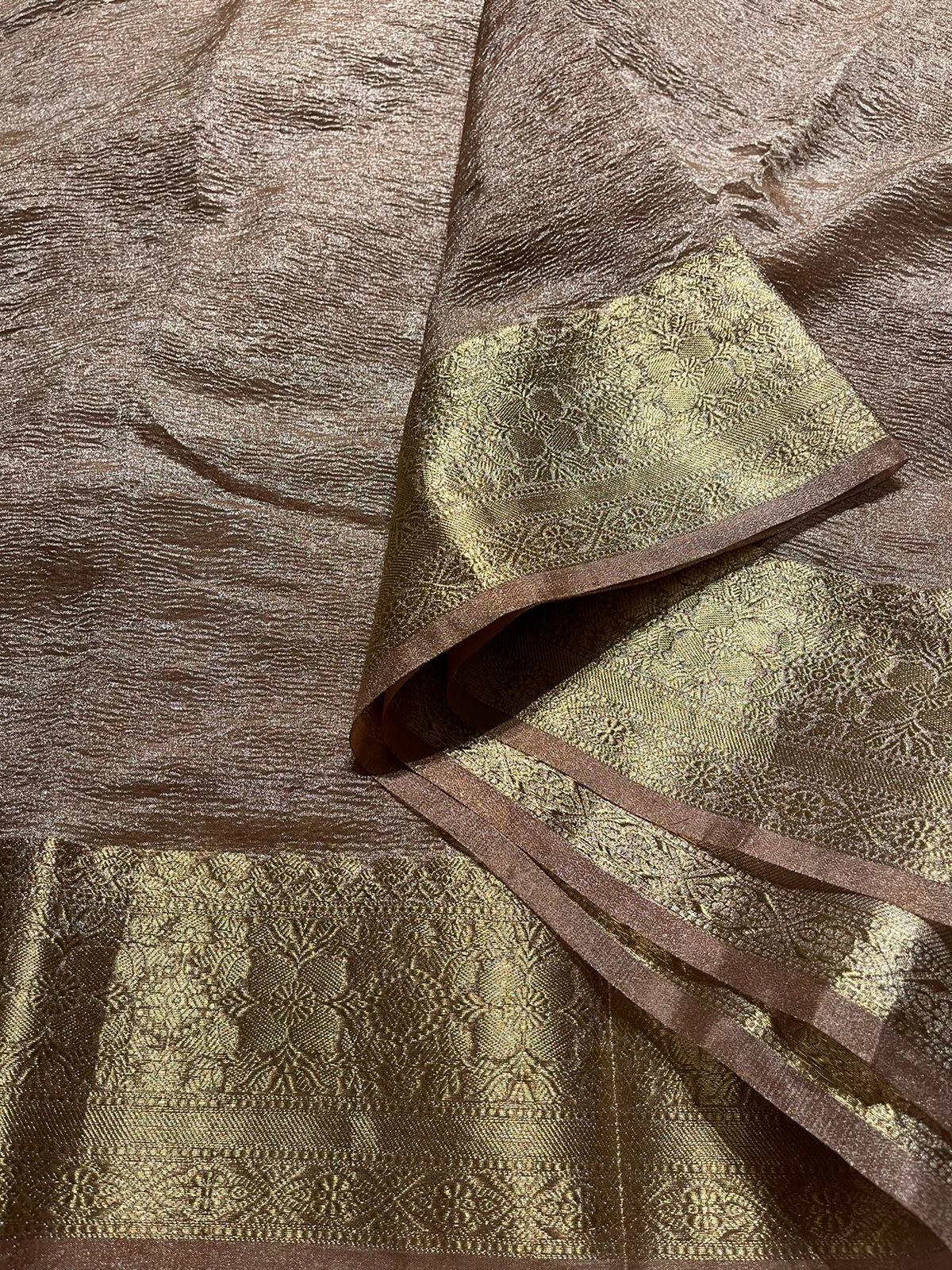 CRUSH-GOLD SAREE