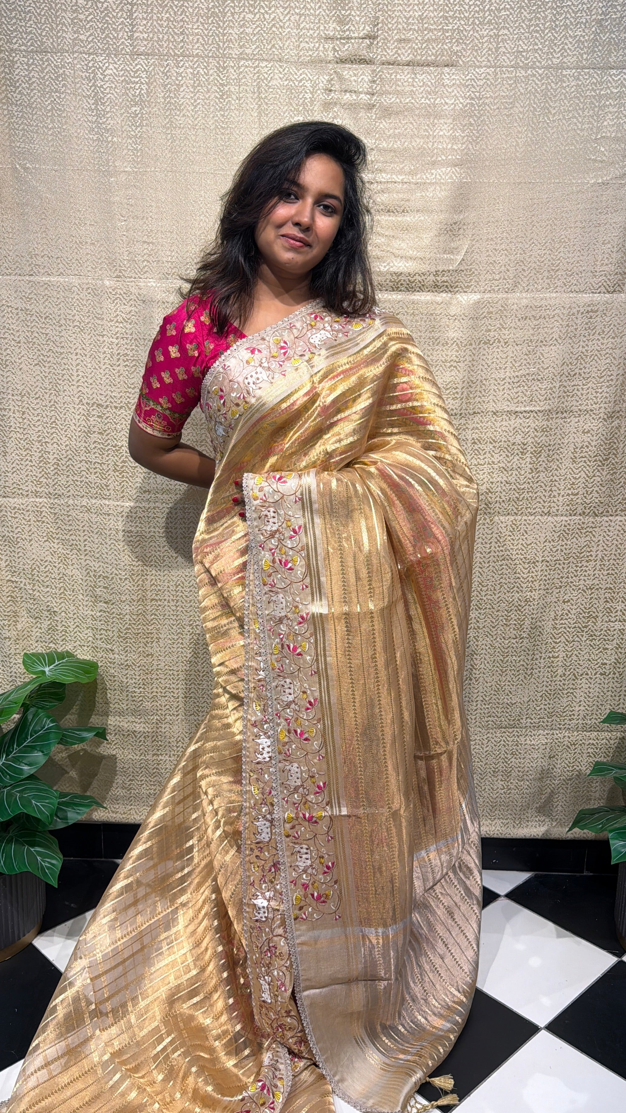 Kalki Pichwai - Pure Banarasi Tissue silk saree KP01