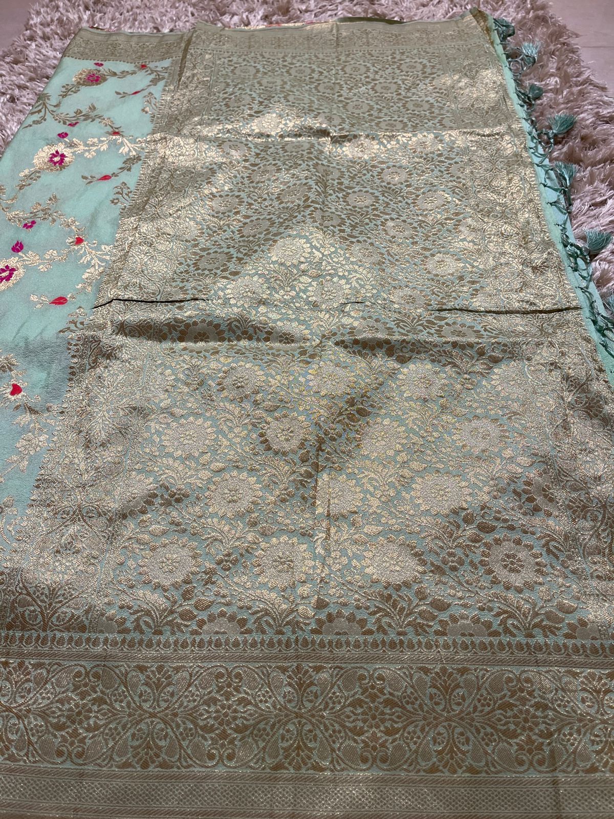 KASI -PASTEL SEA GREEN SAREE