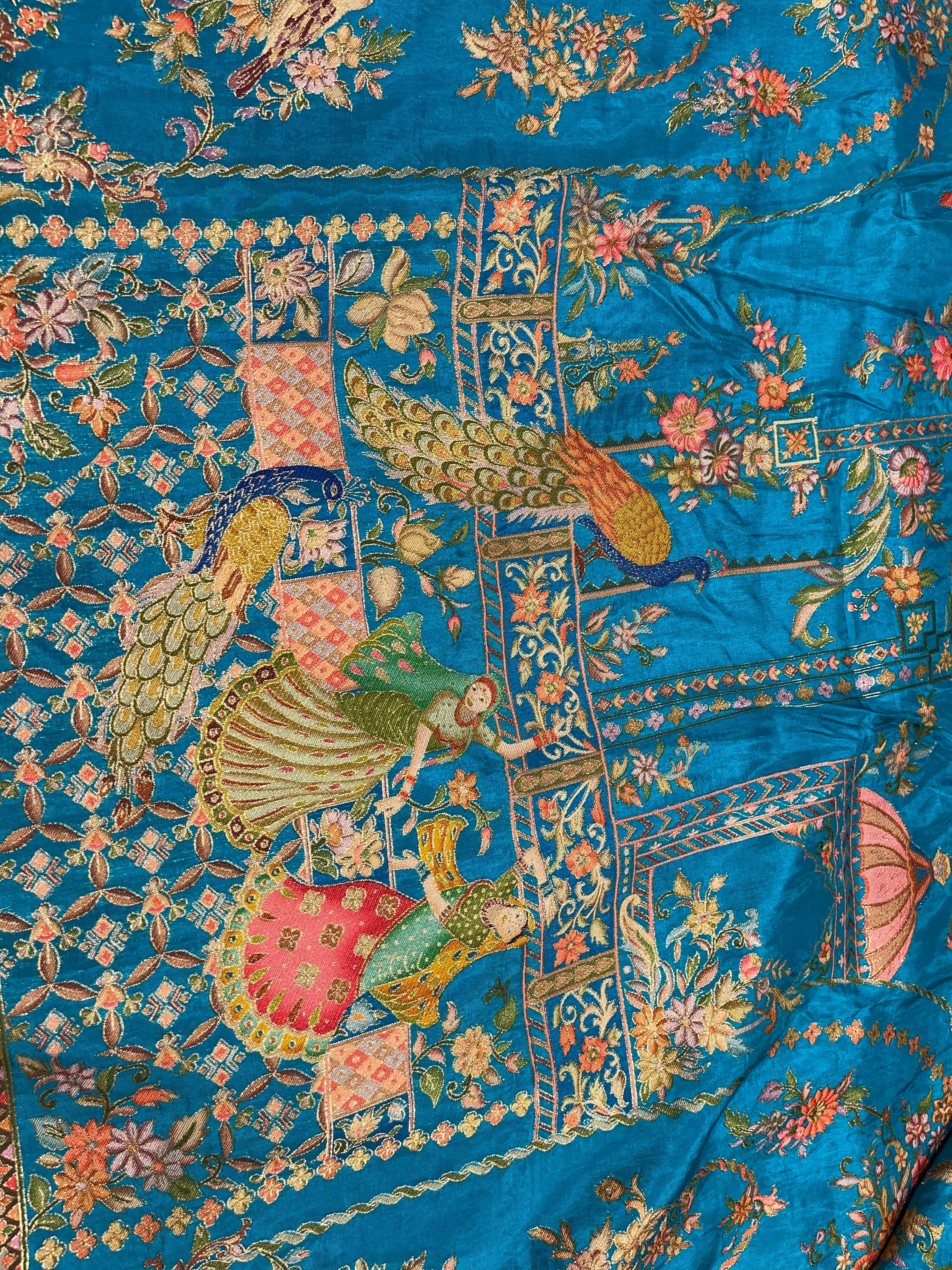 Pashmina silk saree - RAMABLUE PS04
