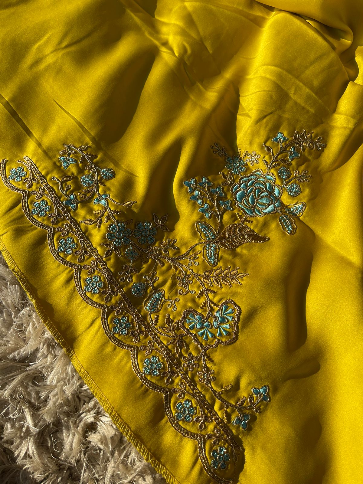 SUHA- SEA BLUE SAREE