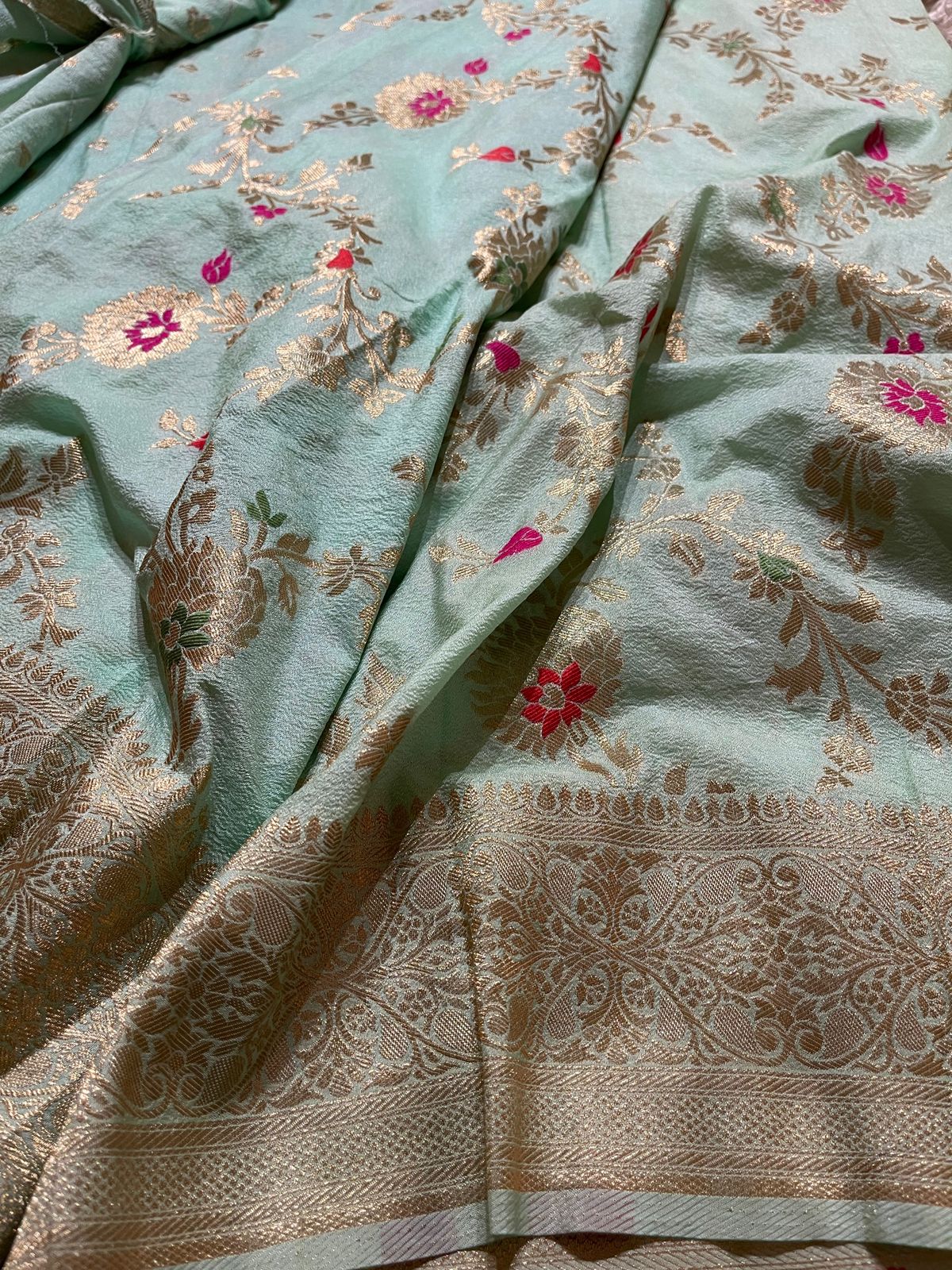KASI -PASTEL SEA GREEN SAREE