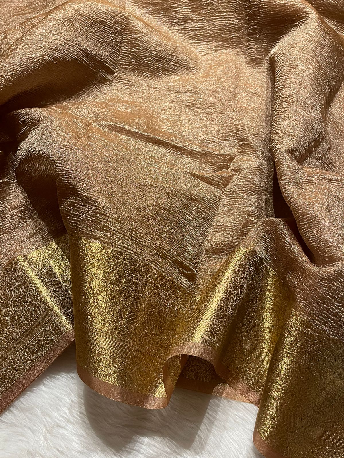 CRUSH-GOLD SAREE
