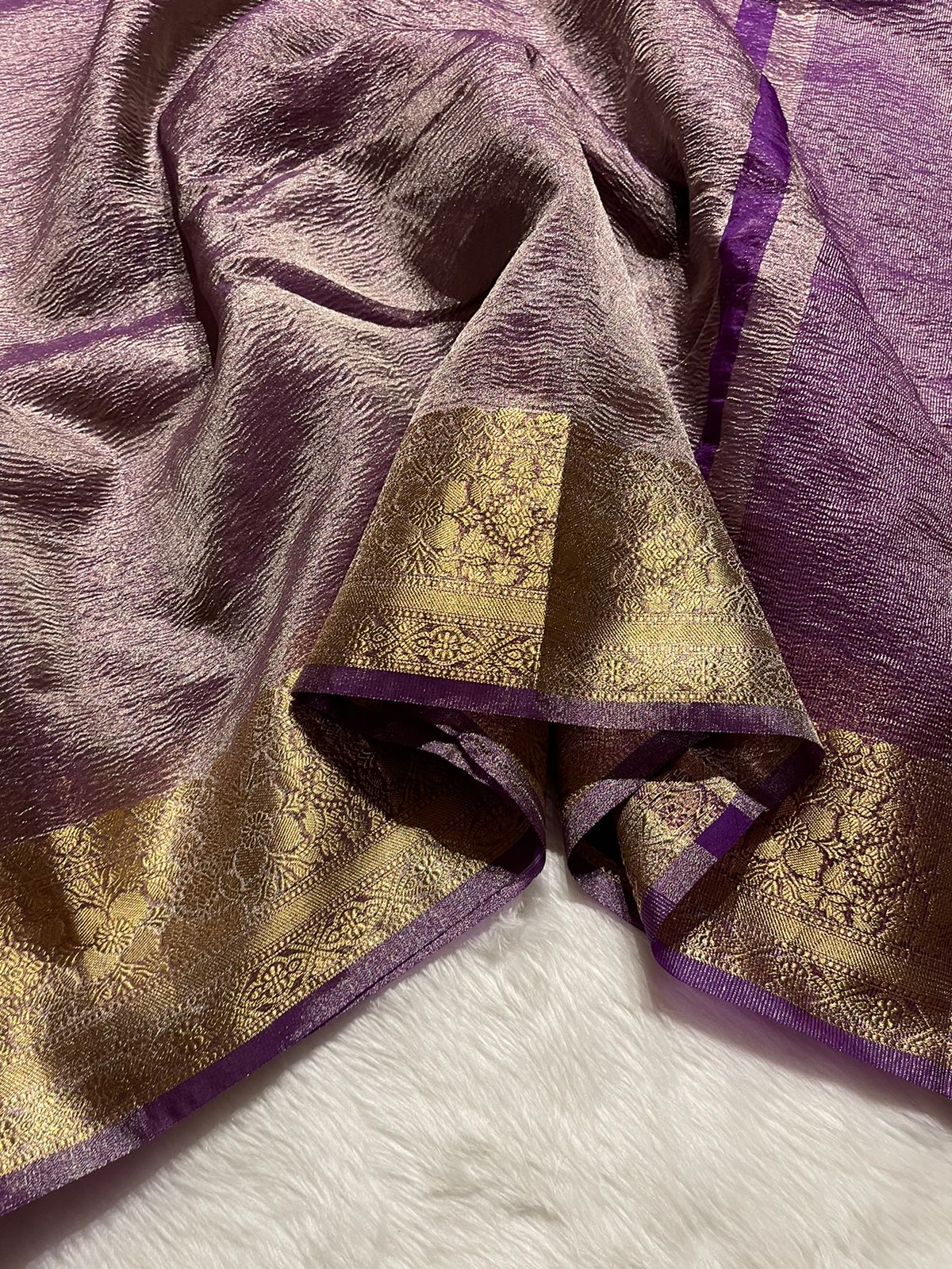 CRUSH-PURPLE SAREE